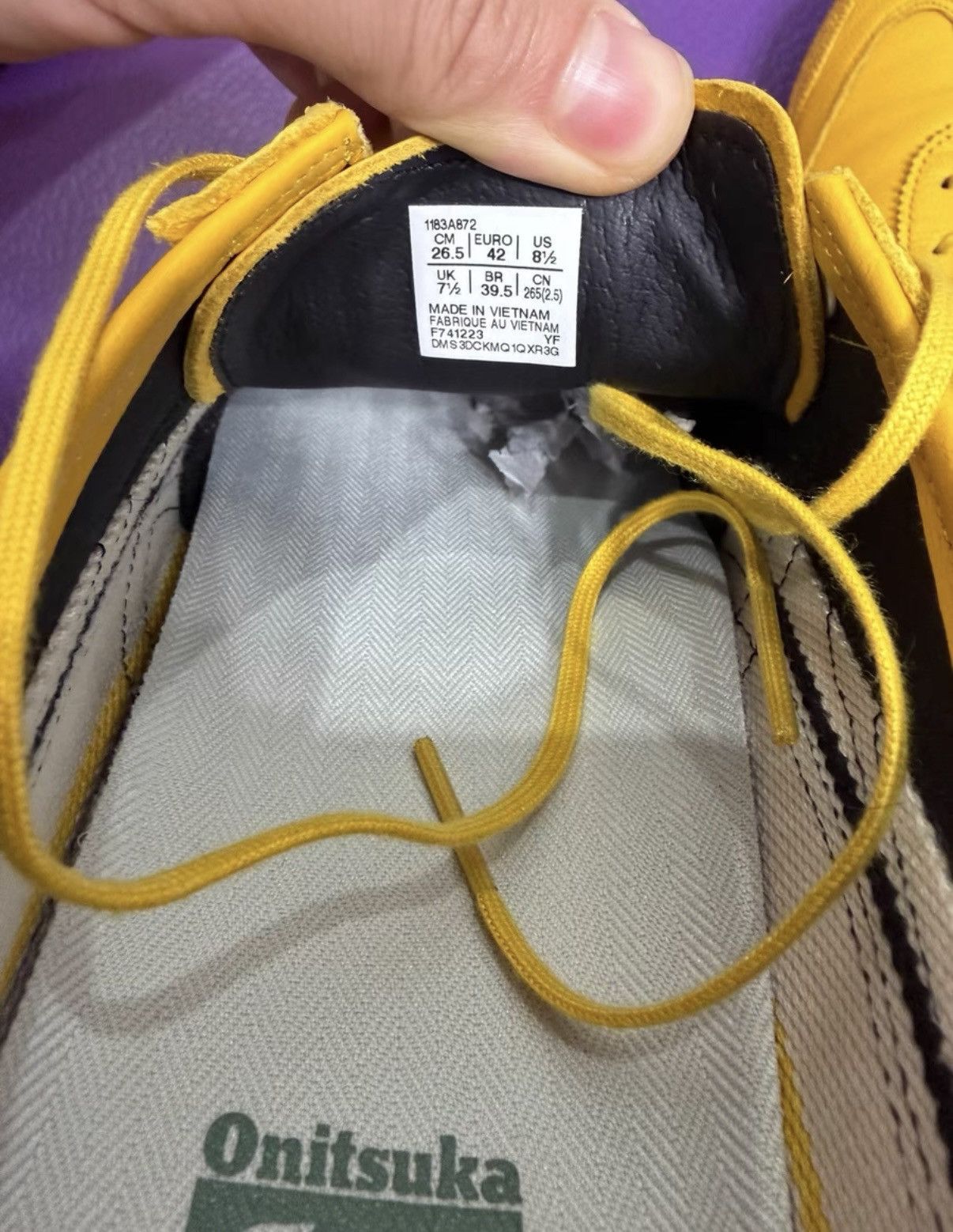 Onitsuka Tiger 【Onitsuka Tiger】MEXICO 66 SD Yellow & Black Colorway Size US 9 / EU 42 - 3 Thumbnail