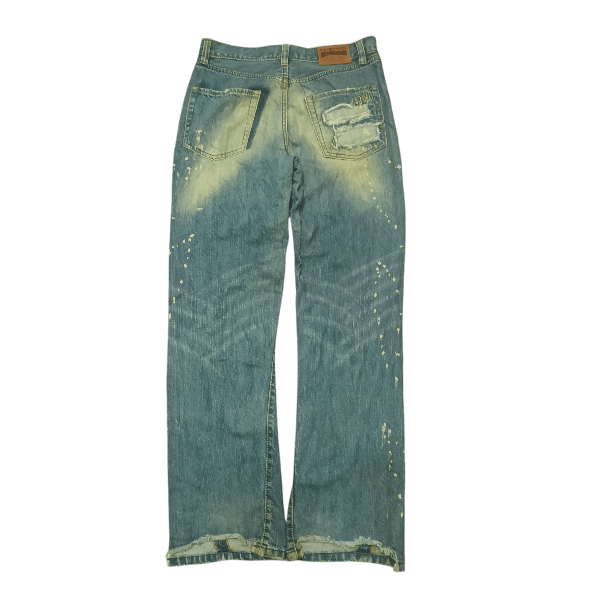 Who Decides War Big train Patchwork Distressed Jeans Painted Splash Design Size US 32 / EU 48 - 10 Thumbnail