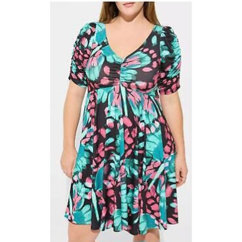 Other Torrid Mini Studio Knit Cinch Front Skater Dress, Size 2 Size XXL / US 16-18 / IT 52-54 - 1 Thumbnail