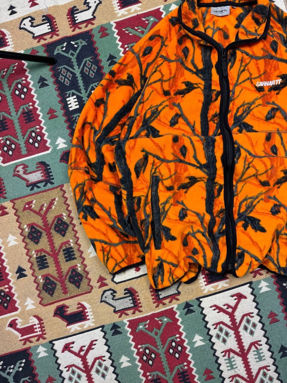 Carhartt × Japanese Brand RARE Carhartt Real Tree Fleece Y2K Orange Suits Size 34R - 18 Thumbnail