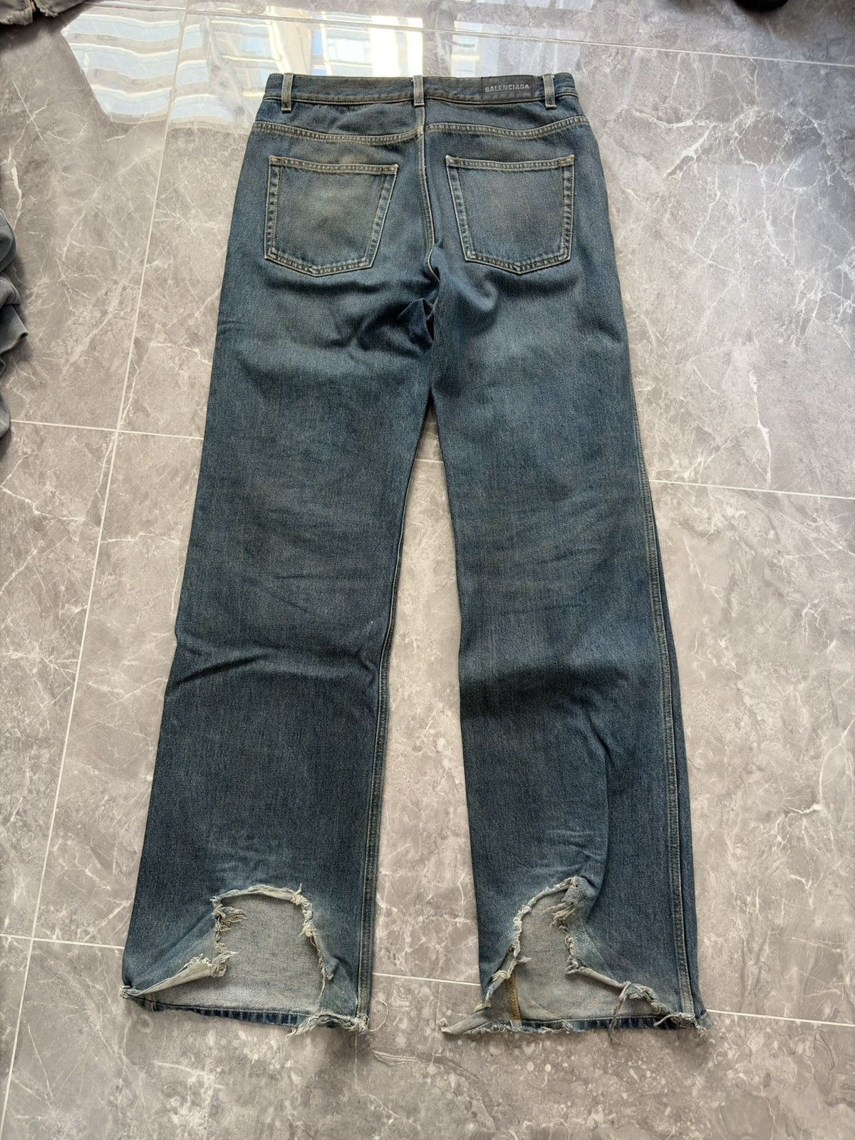 Balenciaga Balenciaga Mud Dye Flare Denim Jeans Size US 30 / EU 46 - 4 Thumbnail