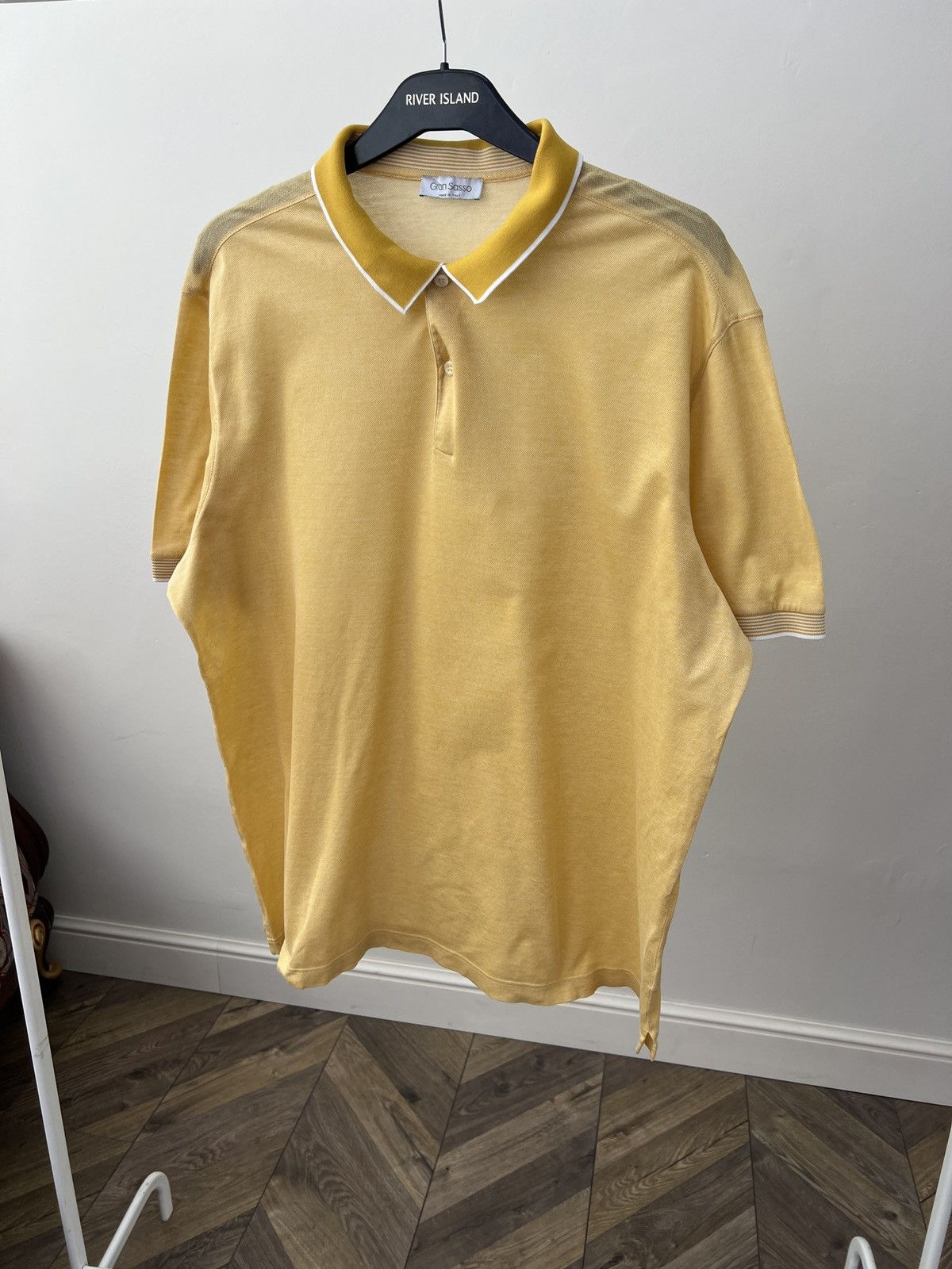 Gran Sasso Vintage Gran Sasso Yellow Polo T-Shirt Size US M / EU 48-50 / 2 - 3 Thumbnail