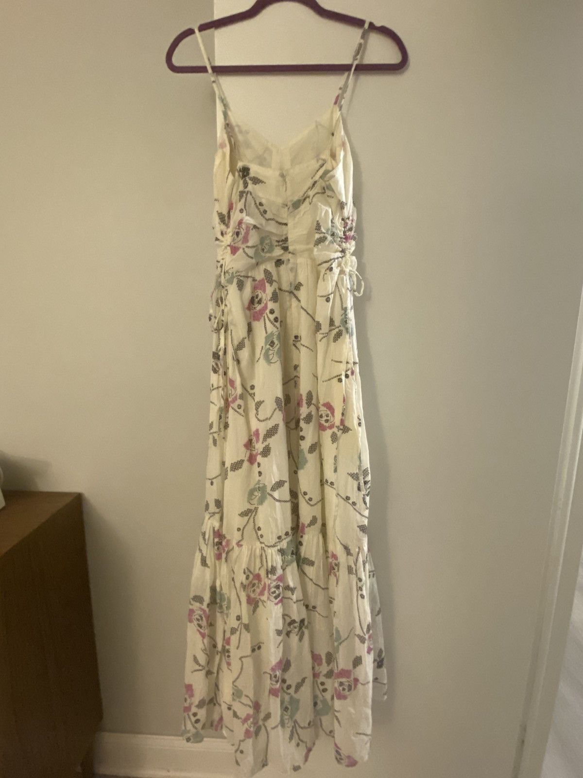 Isabel Marant Etoile Ivory Floral Spaghetti Strap Maxi Dress Size M / US 6-8 / IT 42-44 - 2 Thumbnail