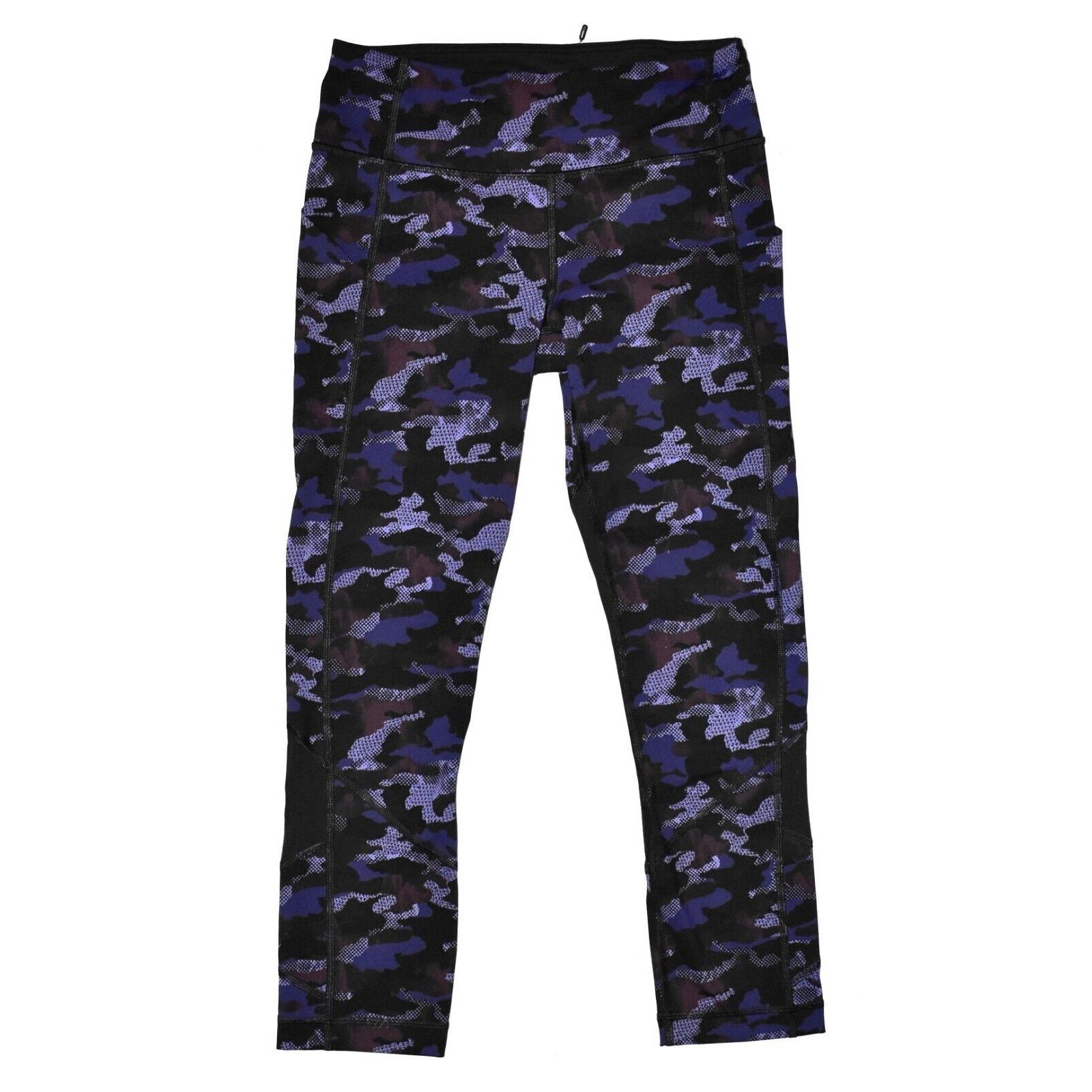 Lululemon LULULEMON AHTLETICA Black Purple Camo Pockets Crop Pant Sz 4 Size 27" / US 4 / IT 40 - 1 Thumbnail