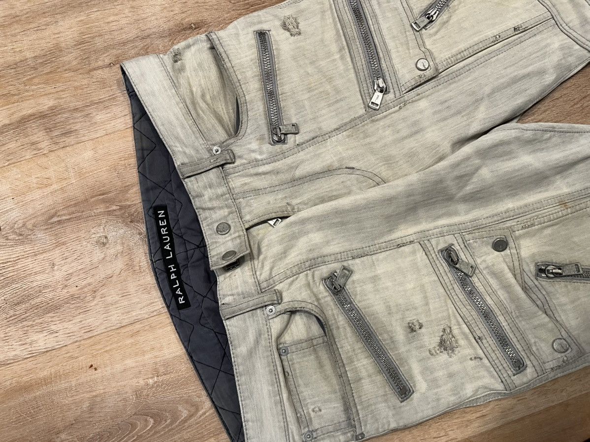 Ralph Lauren Ralph Lauren Black Label cargo moto zipper denim 36x34 Size US 36 / EU 52 - 2 Thumbnail