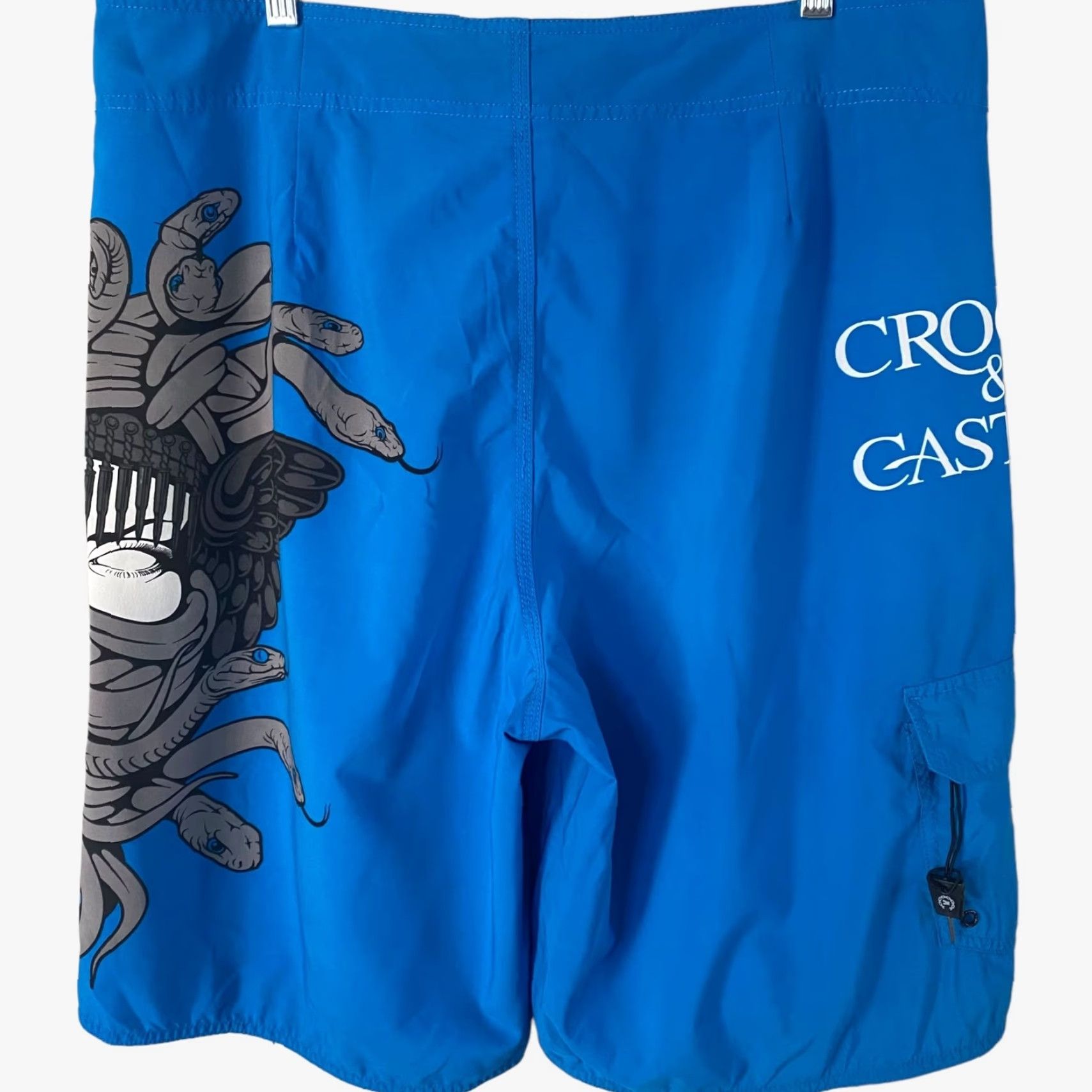Crooks & Castles Crooks & Castles Medusa Printed Board Shorts Mens 38 Blue Surf Swim Streetwear Size US 38 / EU 54 - 4 Thumbnail