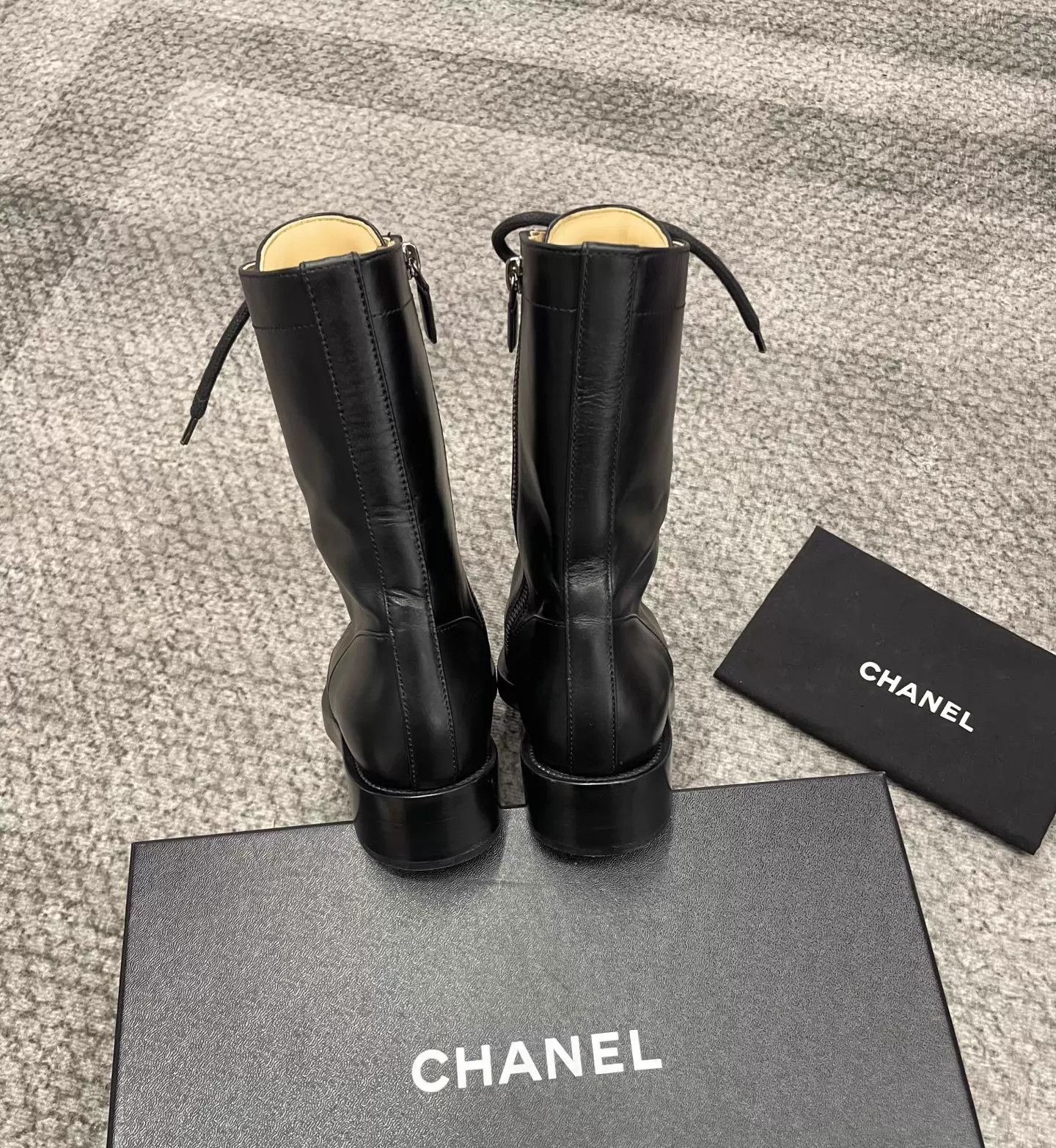 Chanel CHANEL pre-owned matte black mid-calf boots 37c Size US 6.5 / IT 36.5 - 6 Thumbnail