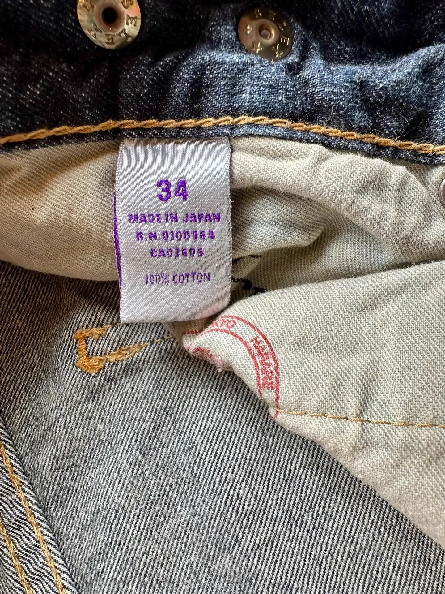 Prps Prps Purple P49P30X Heavy Wash Riveted Distressed Jeans 34 Size US 34 / EU 50 - 8 Thumbnail