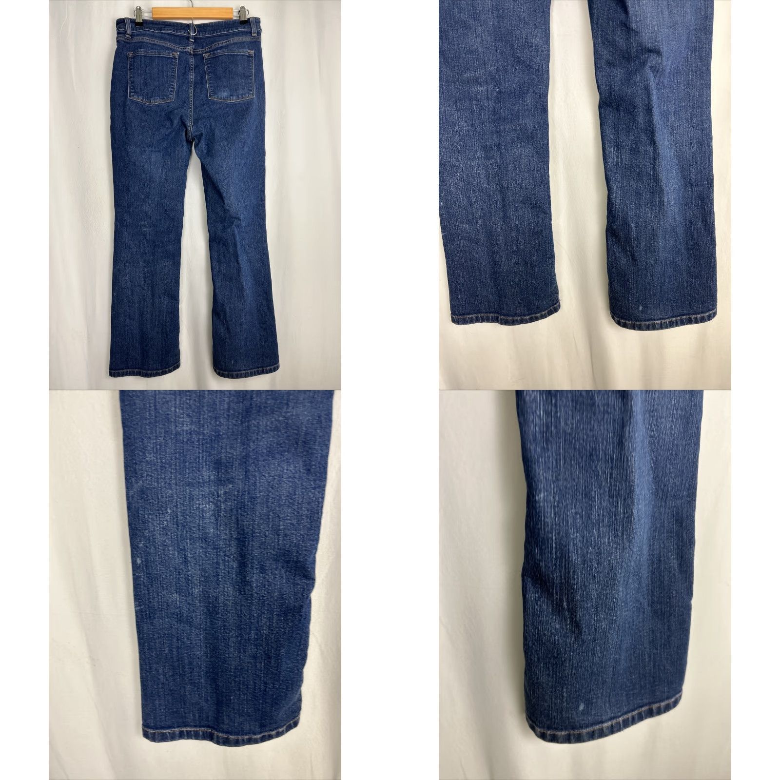 Vintage L.L. Bean Jeans Womens 12 Regular Classic Fit Stretch Denim Medium High Rise 31" Waist 28" Inseam Blue 5-Pocket Button Zip Machine Washable Size 34" / US 12 / IT 48 - 8 Thumbnail