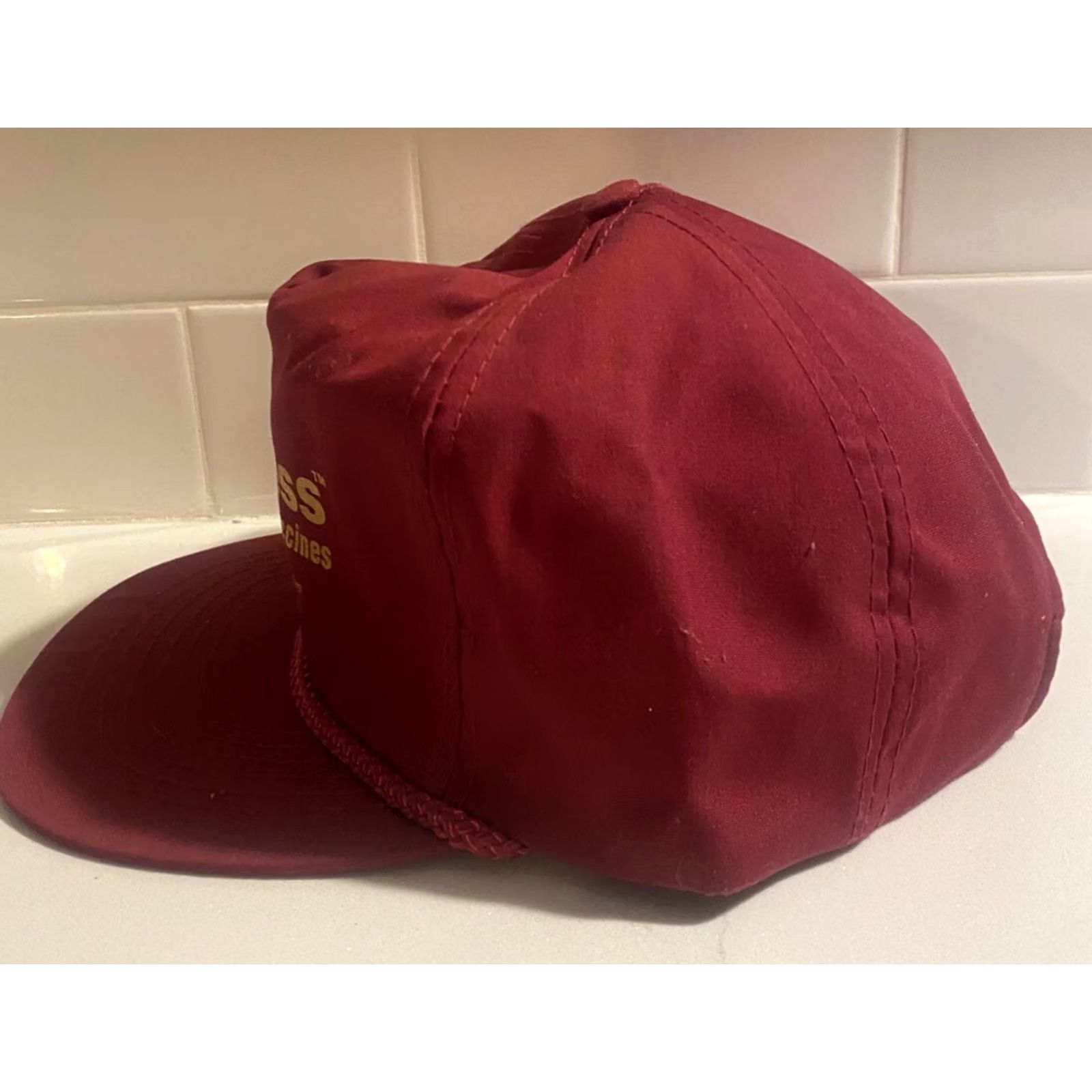 FRED VINTAGE Fortress Clostridial Vaccines Animal Health Farm Maroon SnapBack Hat Size ONE SIZE - 3 Thumbnail