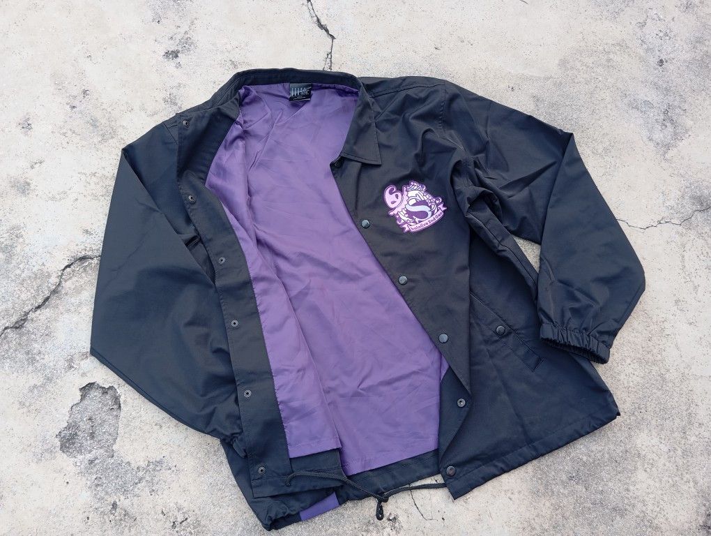 Japanese Brand Hololive Murasaki Shion 🎙️💃Vtubers Idol Coach Jacket 🧥 Size US L / EU 52-54 / 3 - 4 Thumbnail