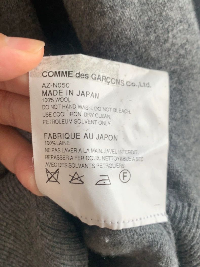 Comme des Garcons Comme Des Garcons Wool cardigan, grey V-neck Size M / US 6-8 / IT 42-44 - 4 Thumbnail