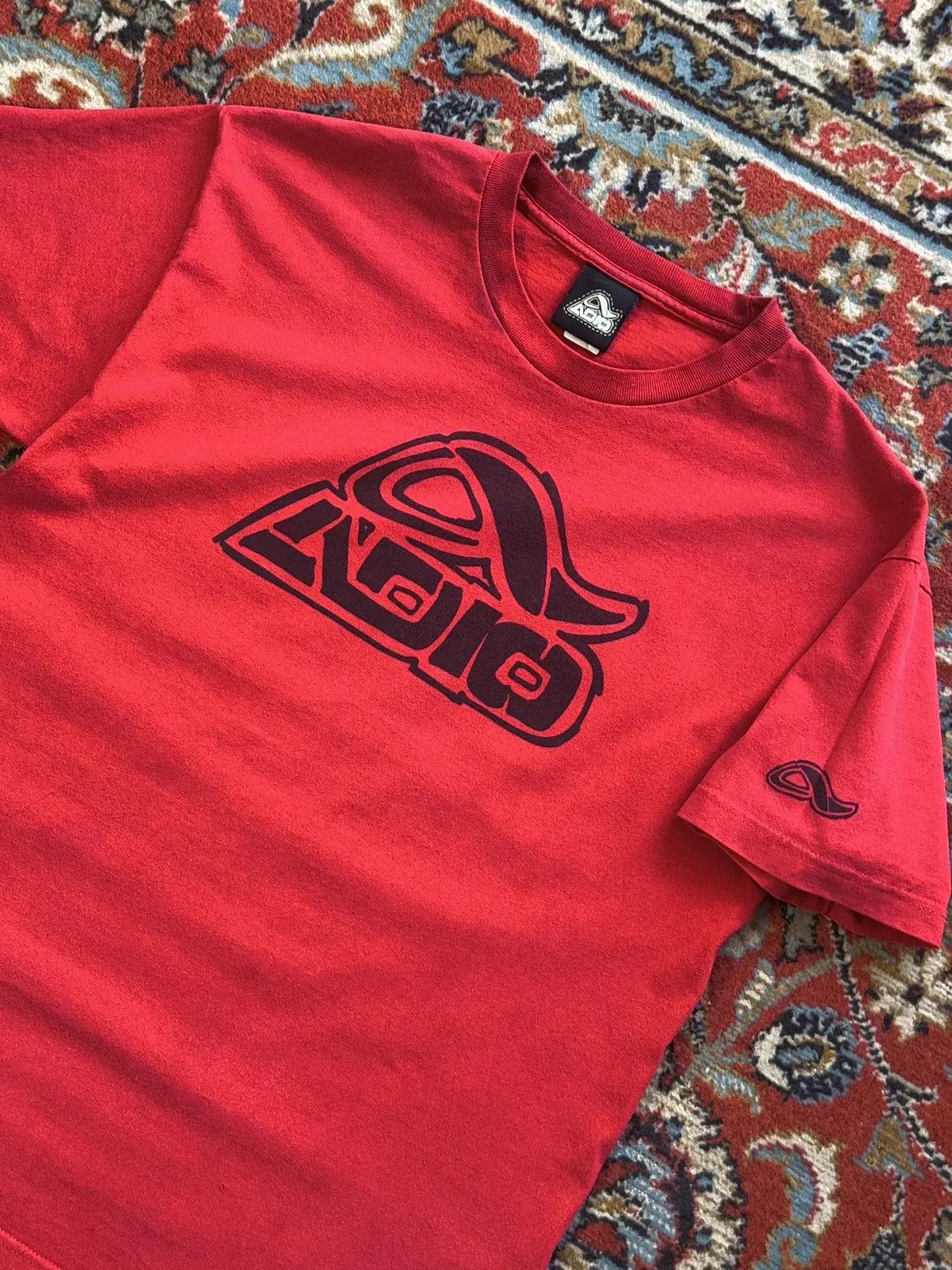 Santa Cruz Skateboards × Vintage 90s Vintage Adio Big Logo Faded T-Shirt Tee Y2k Size US L / EU 52-54 / 3 - 7 Thumbnail