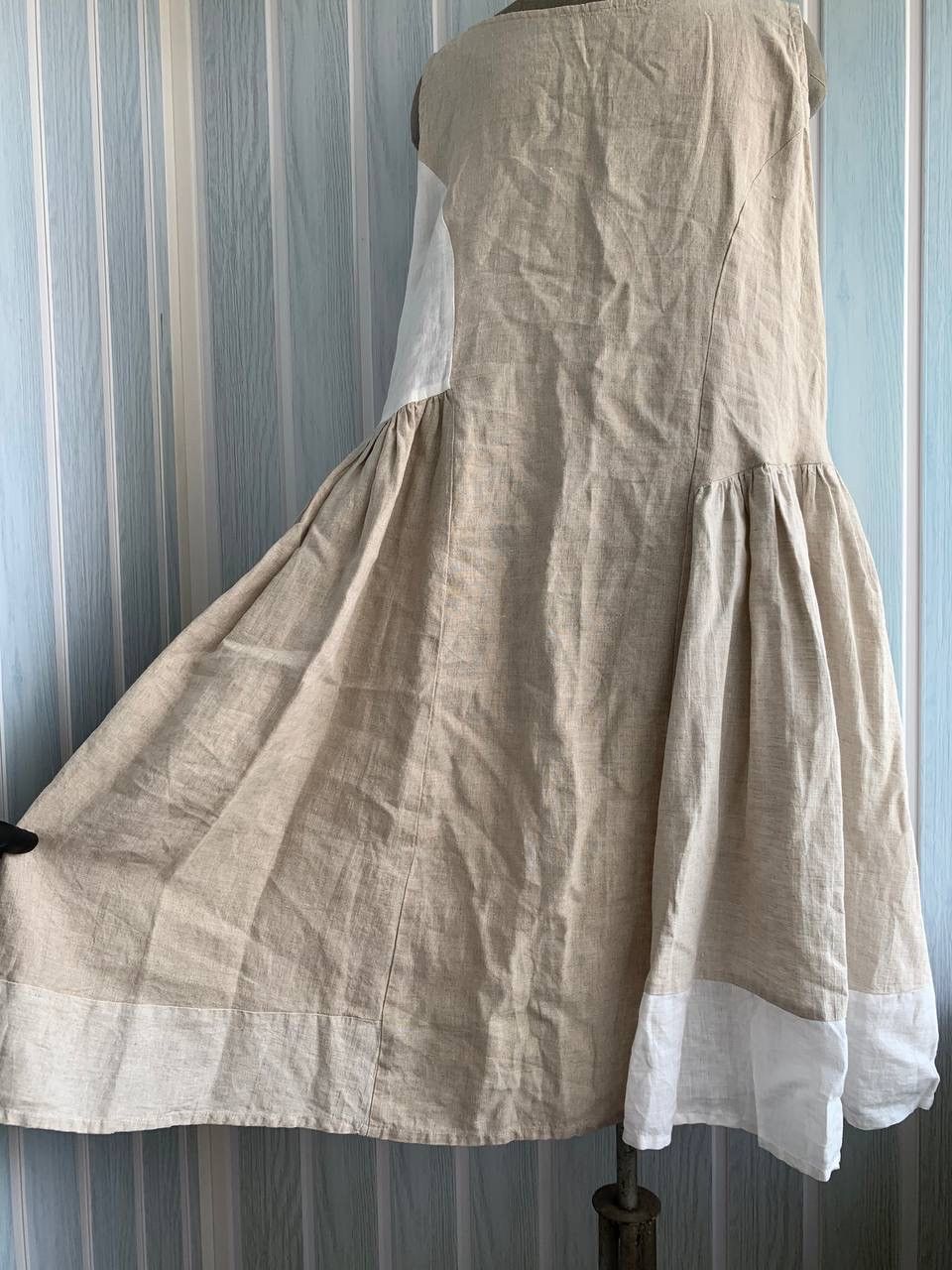 Other Cocon.commerz by Privatsachen Multicolor Linen Flare Dress Size L / US 10 / IT 46 - 17 Thumbnail