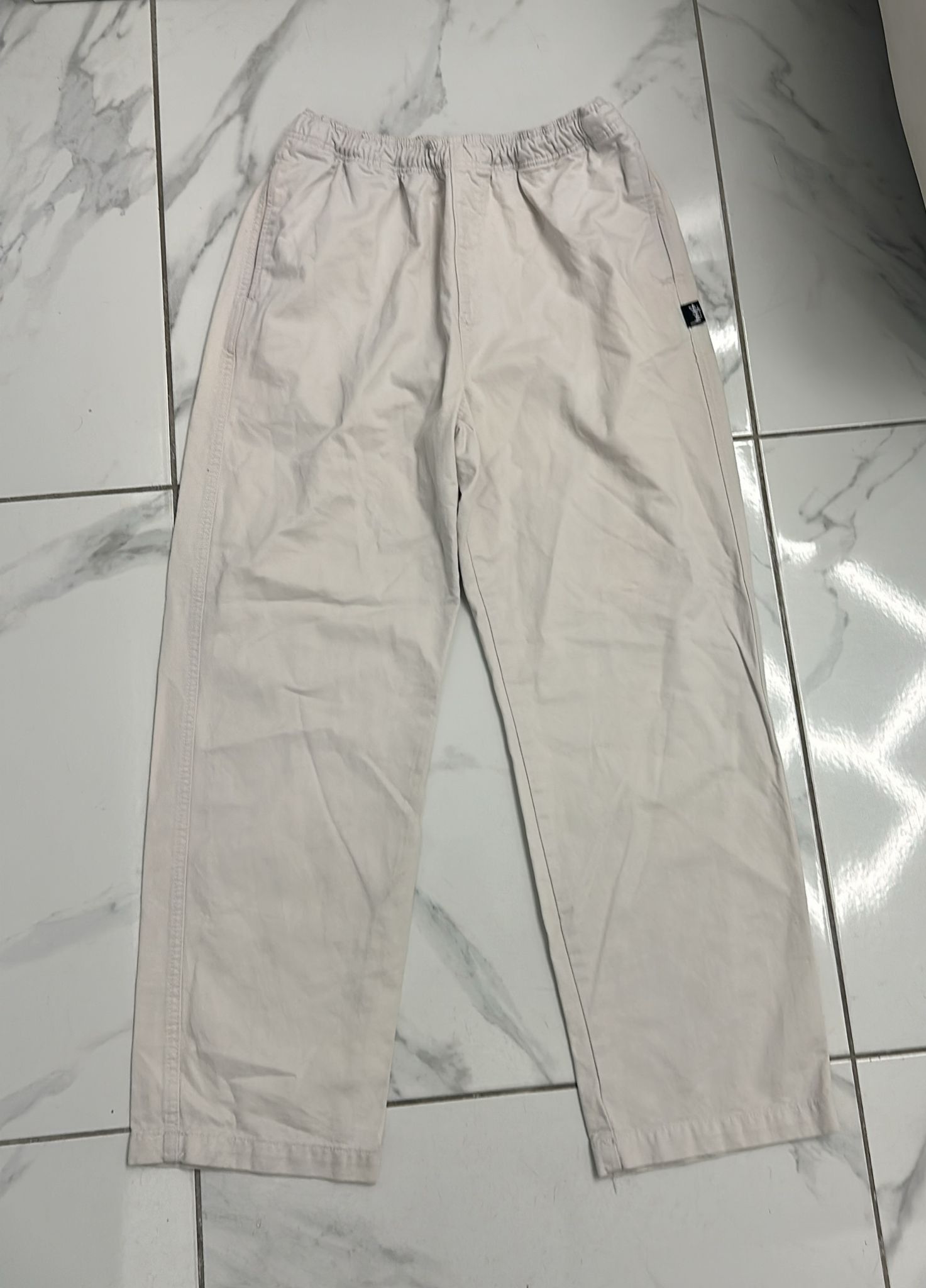 Stussy × Vintage Stussy Beach Pant Brushed Cotton White Size XLarge Size US 36 / EU 52 - 1 Thumbnail