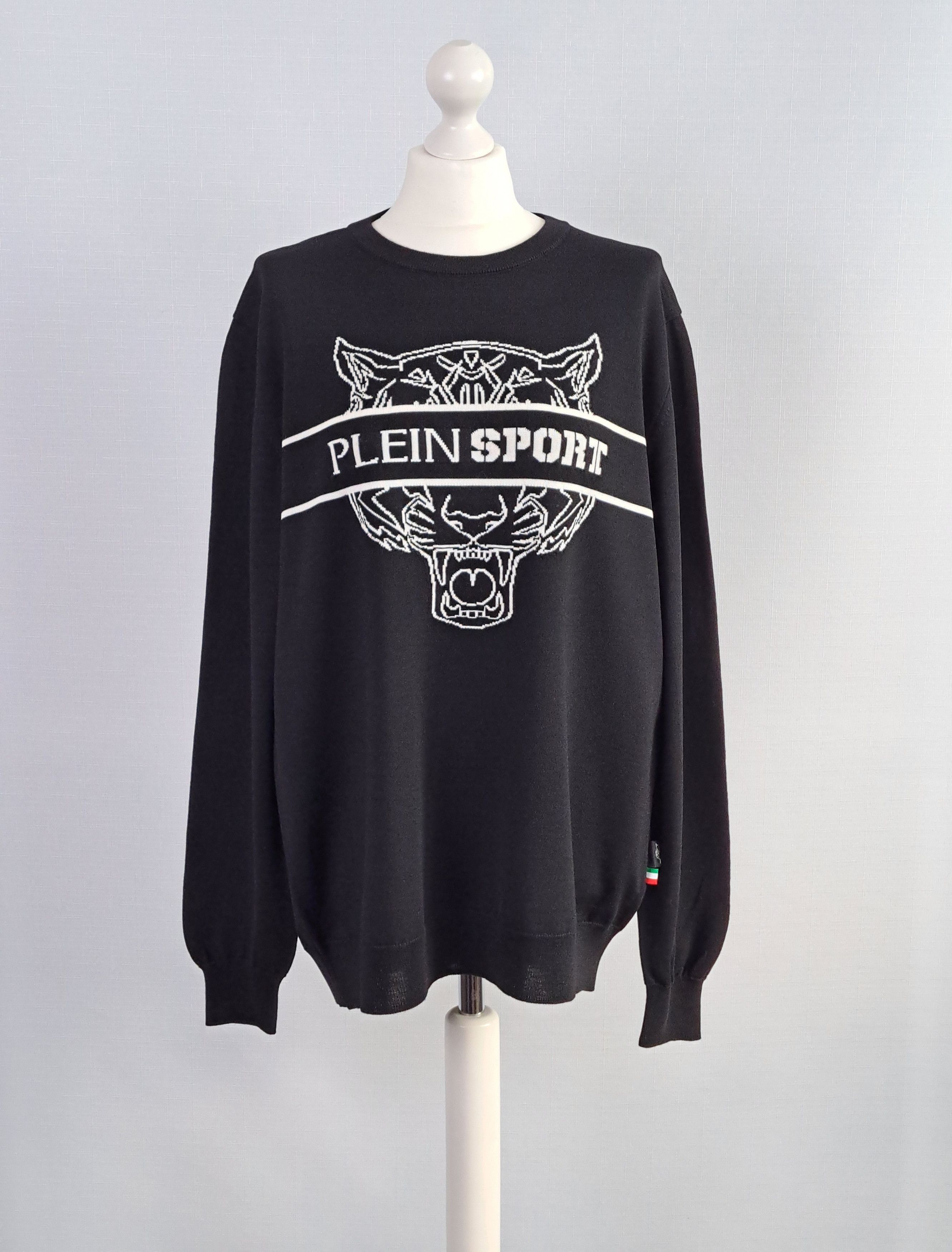 Philipp Plein PLEIN Sport Tiger Head Logo merino wool sweater. Size XL Size US XL / EU 56 / 4 - 3 Thumbnail