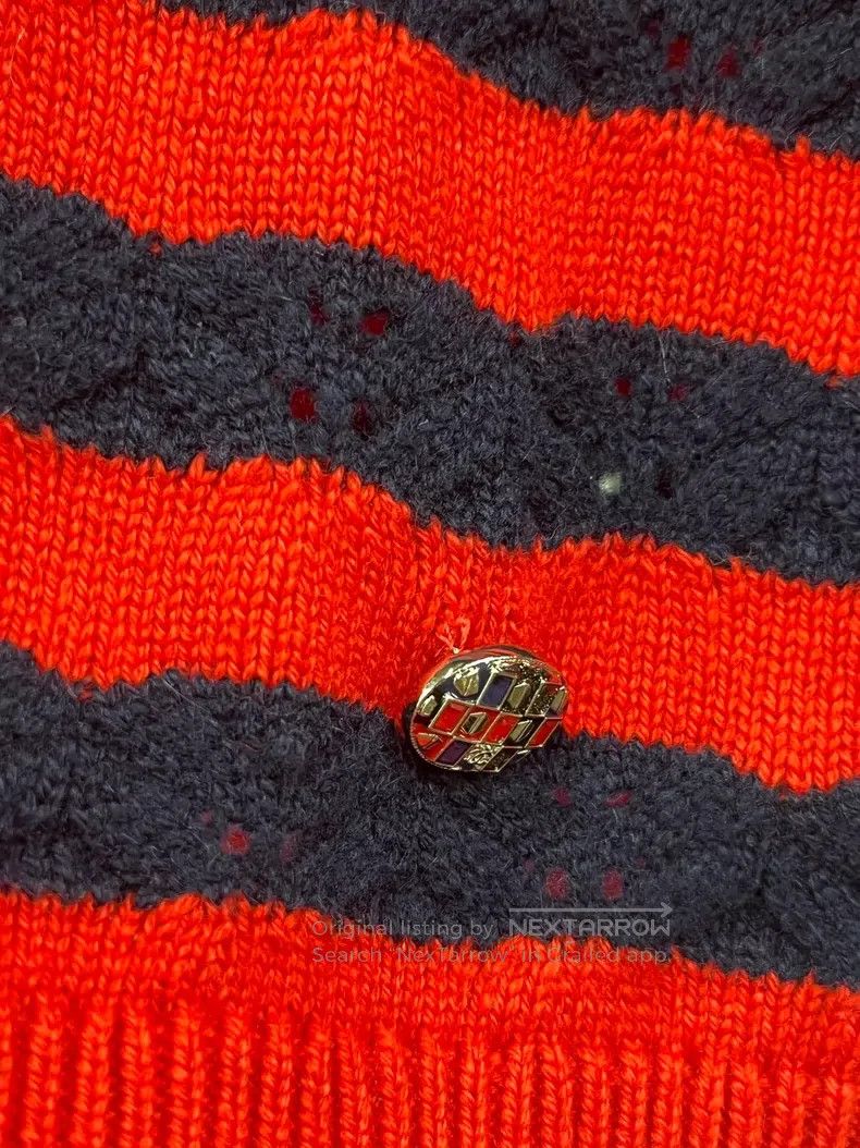 Chanel Chanel Red striped knitted short sleeves Size XS / US 0-2 / IT 36-38 - 2 Thumbnail