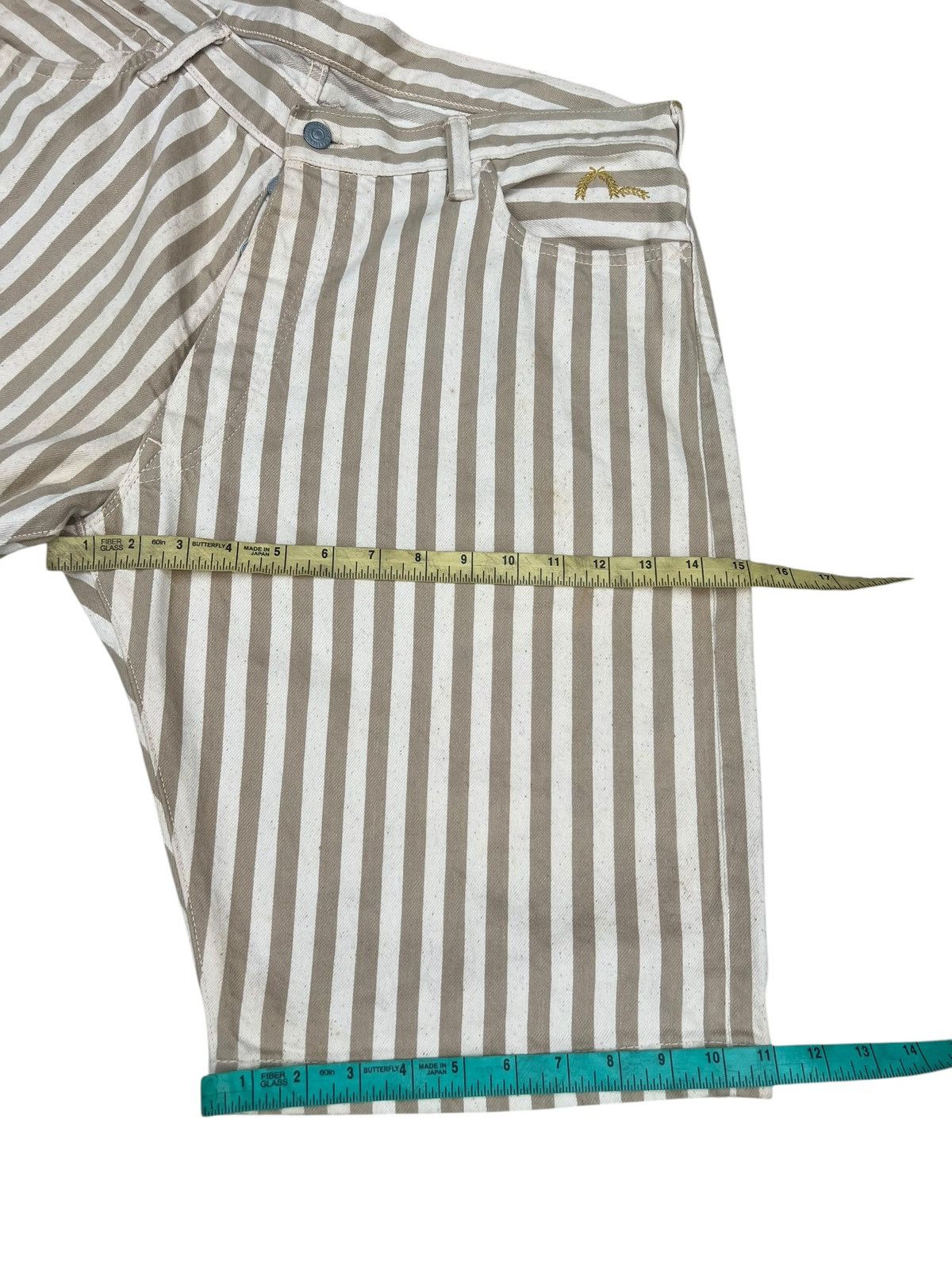 Evisu Dirty Stains Denim Vintage Evisu Stripes Selvedge Short Pant Size US 36 / EU 52 - 5 Thumbnail