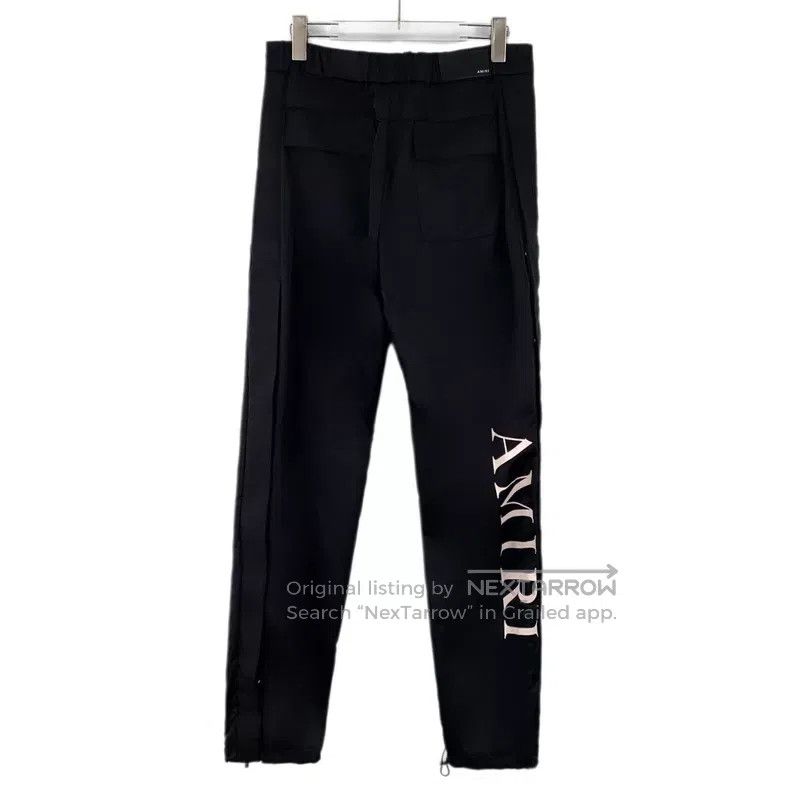 Amiri Amiri Black Logo Printed Sports Pants, Long Length Size US 32 / EU 48 - 2 Thumbnail
