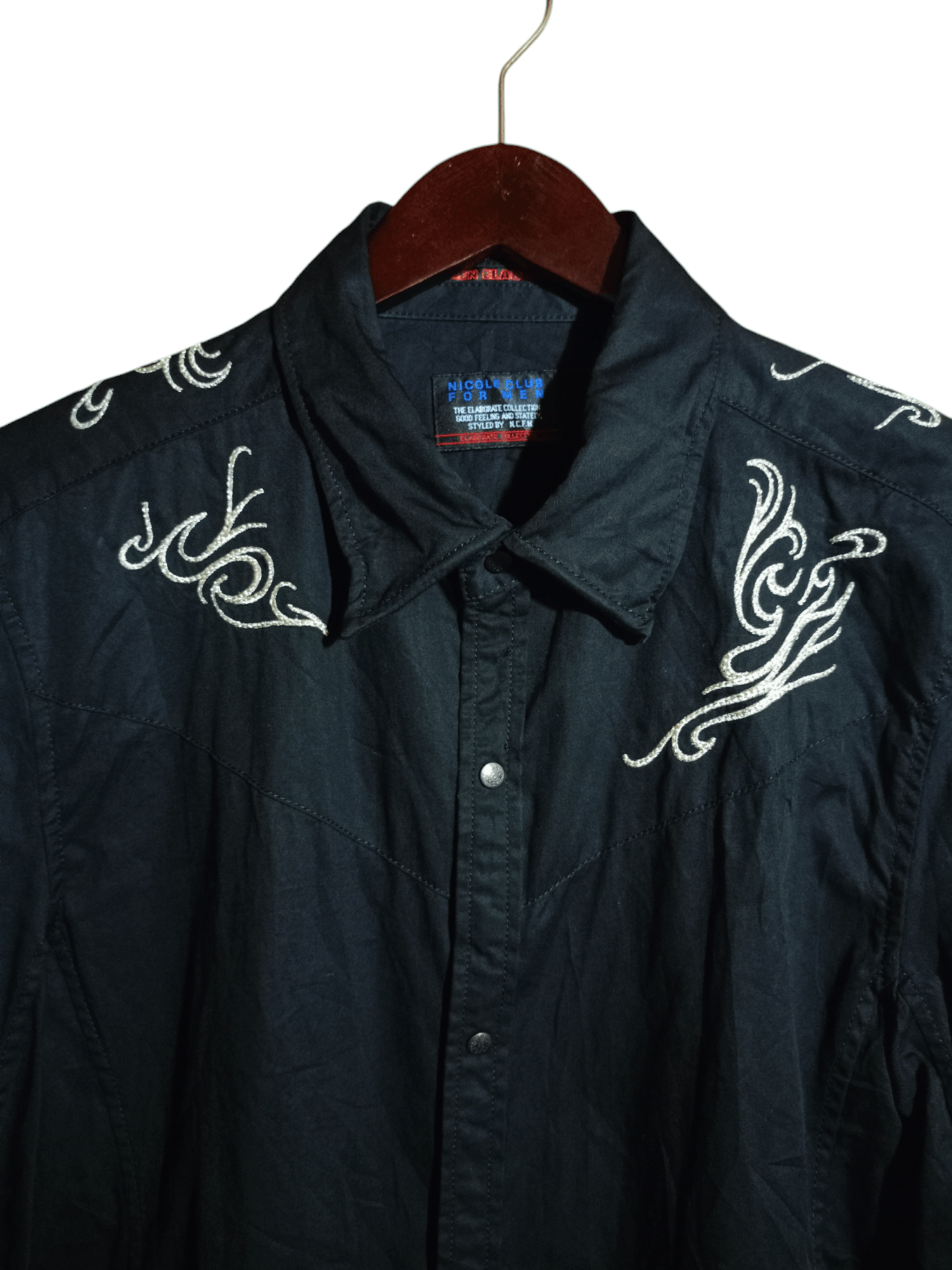 If Six Was Nine × Japanese Brand × Nicole Club Nicole club for men tribal long Sleeve shirt Size US M / EU 48-50 / 2 - 2 Thumbnail