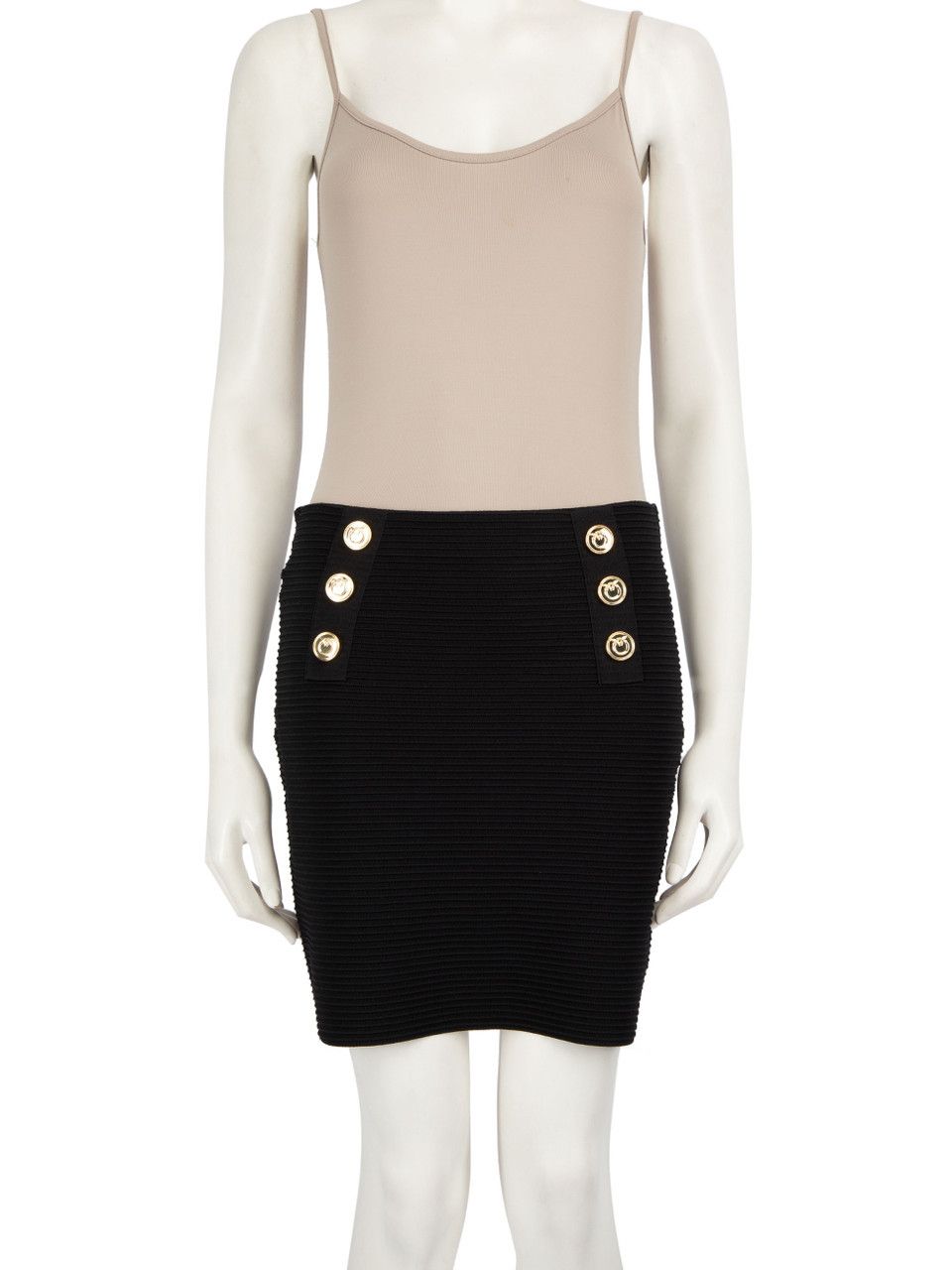 image of Pinko Ss24 Black Cipresso Gonna Mini Skirt, Women's (Size 27)