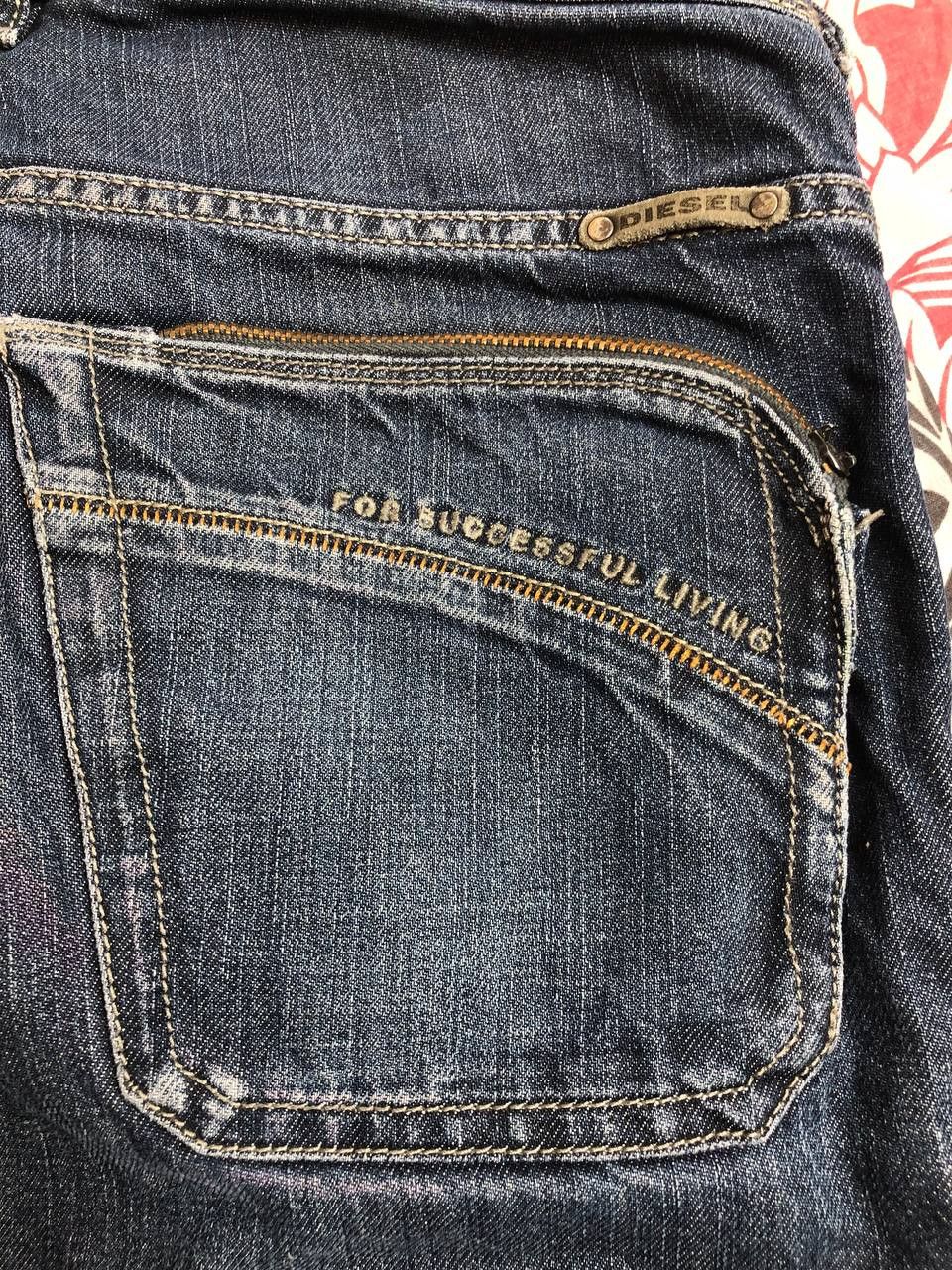 Diesel Vintage Diesel Jeans Y2K Embroidered Logo Back Designer Size US 31 - 11 Thumbnail