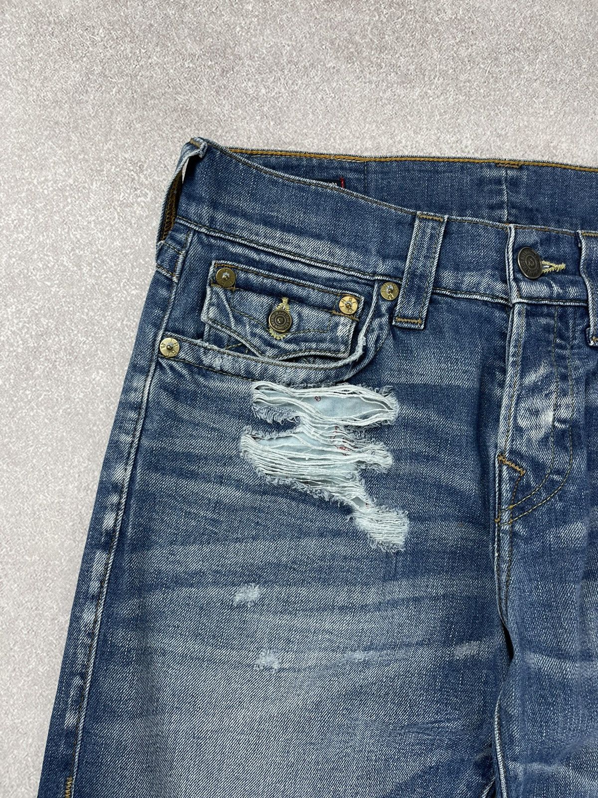 Japanese Brand × True Religion True Religion Ricky Distressed Denim Jeans Size 30 Size US 30 / EU 46 - 6 Thumbnail