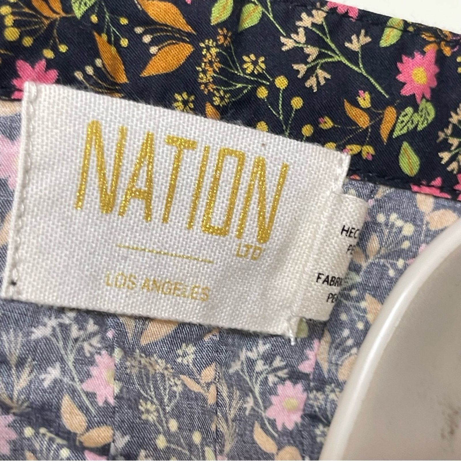 Nation LTD Nation LTD Paisley Pintuck Crop Button Front Blouse Shirt Size S / US 4 / IT 40 - 3 Thumbnail