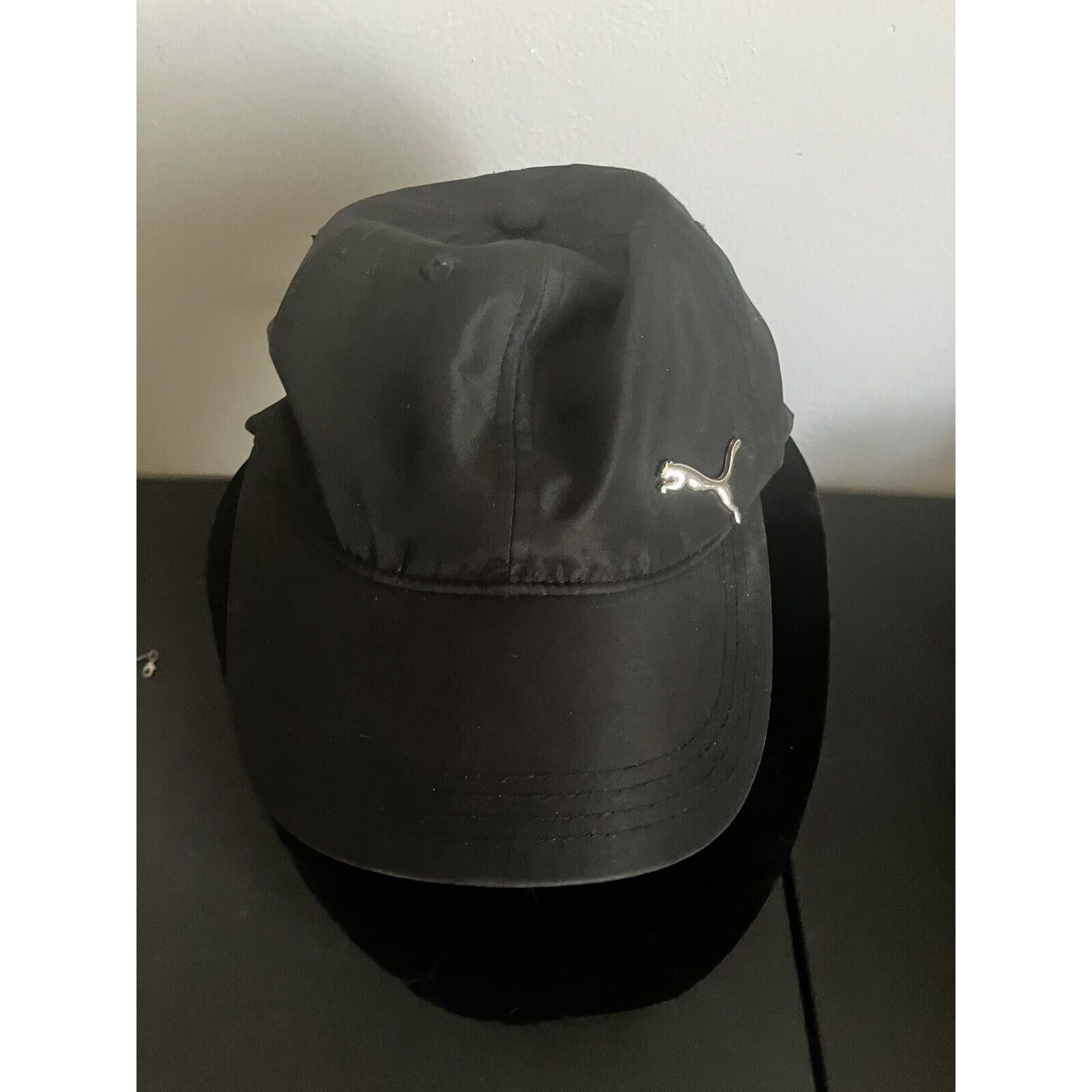 Other Puma Logo Running Hat Black Womens Fit silver 3d logo Size ONE SIZE - 1 Thumbnail