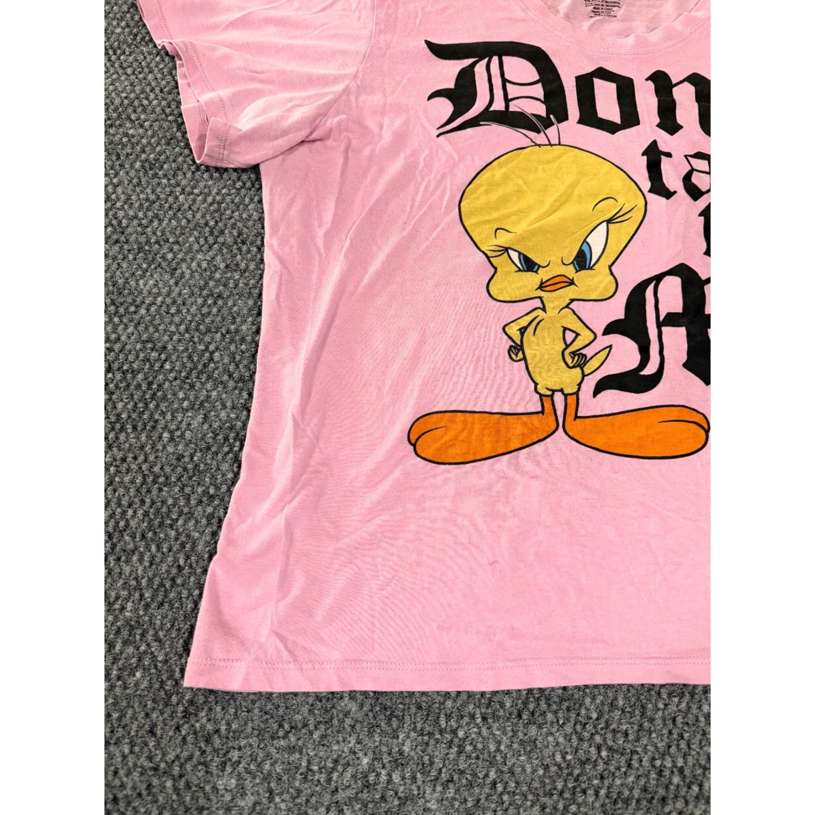 Vintage Looney Tunes T-Shirt Womens 4X Pink Tweety Cartoon Graphic Solid Short Sleeve Round Neck Plus Size Mens? Wait. Size XXL / US 16-18 / IT 52-54 - 3 Thumbnail