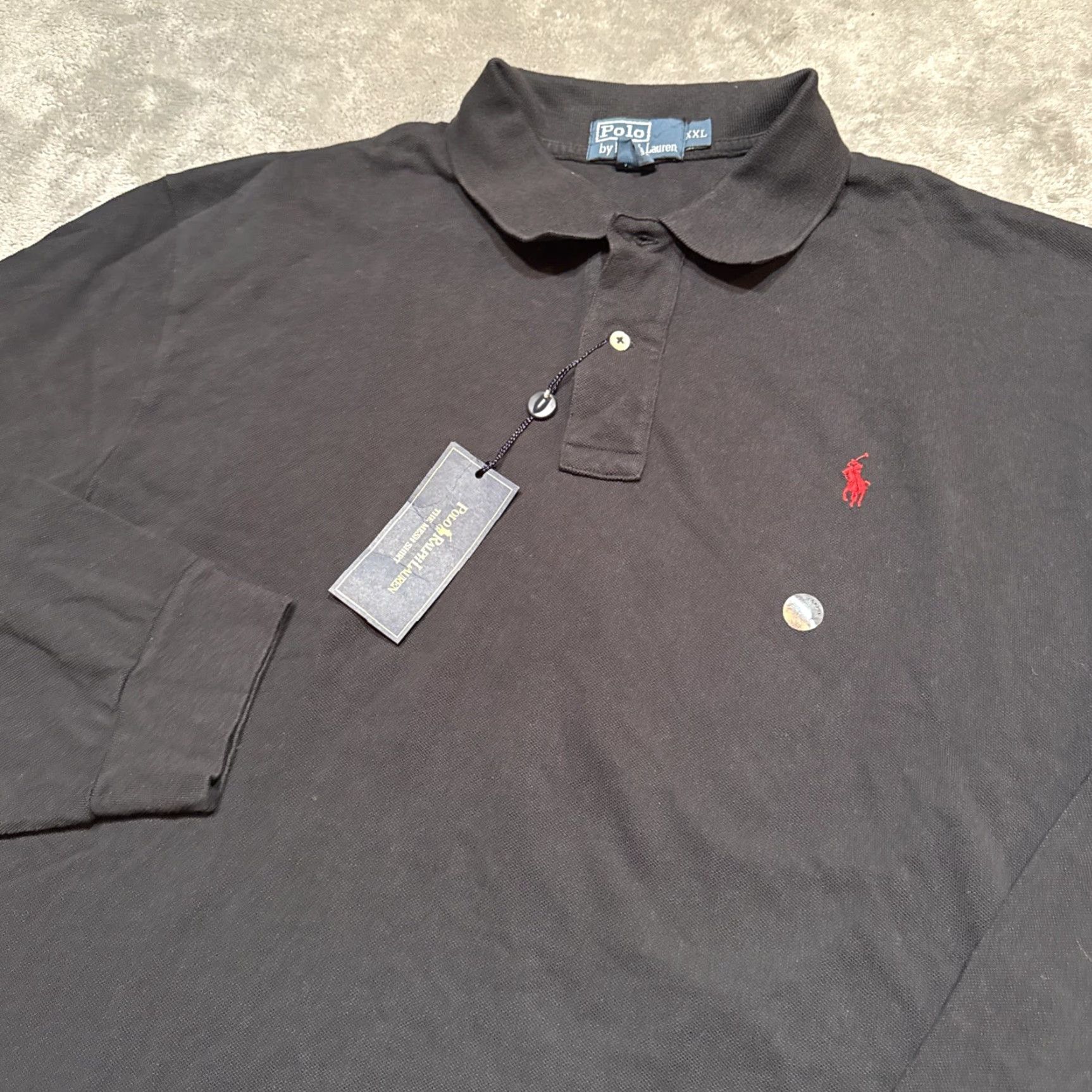 Polo Ralph Lauren Polo by Ralph Lauren Shirt Mens XXL Black Long Sleeve Polo Cotton Classic Size US XXL / EU 58 / 5 - 2 Thumbnail