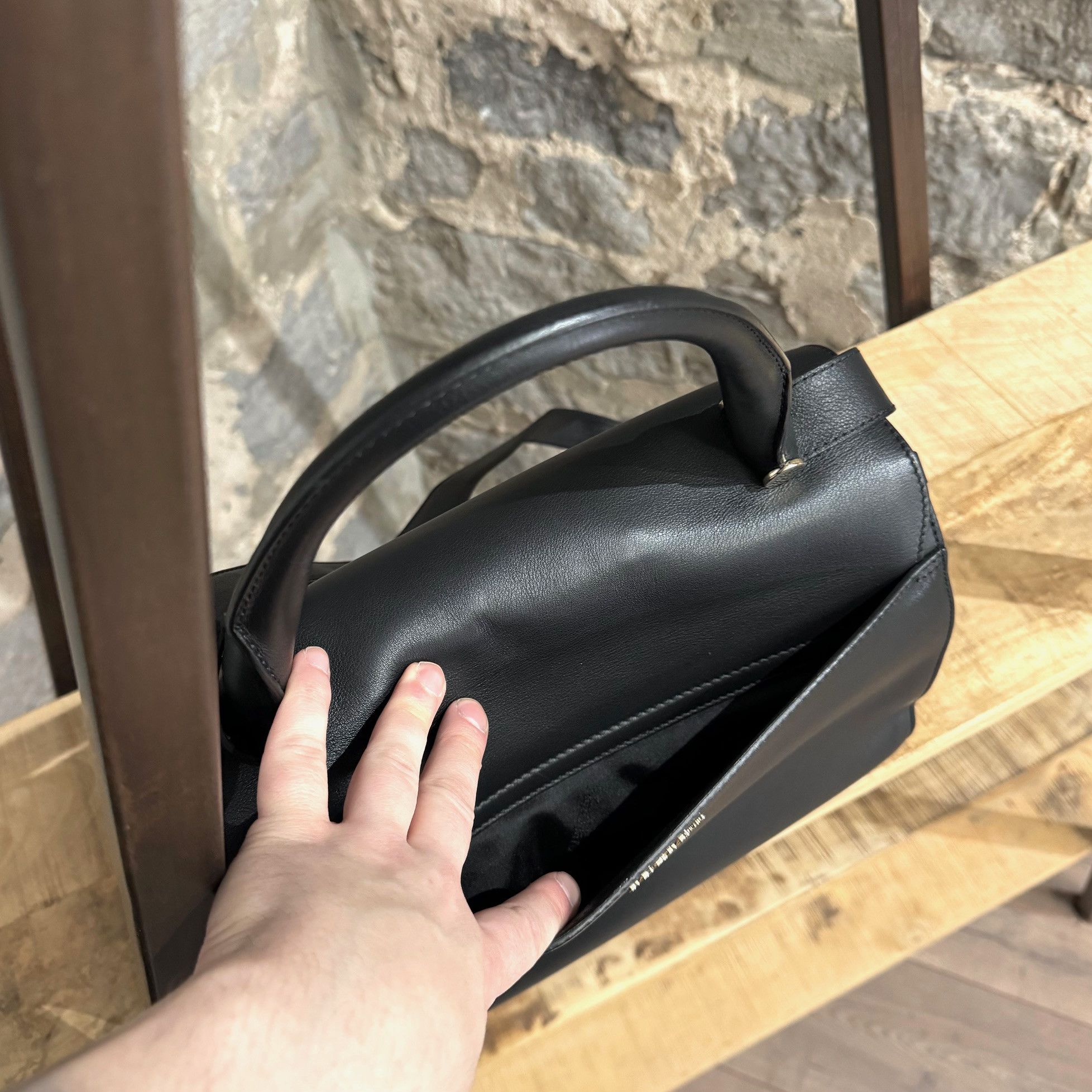 Max Mara Max Mara Black Leather Ottelia J Bag Size ONE SIZE - 7 Thumbnail