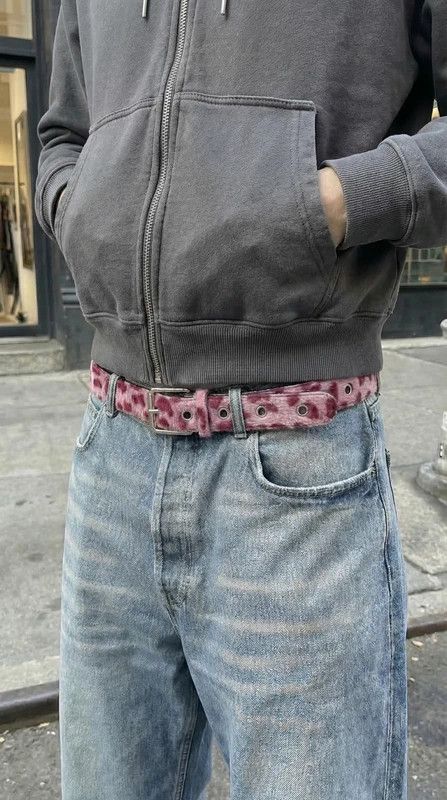 Other Pink Leopard Print Western Belt Size ONE SIZE - 1 Thumbnail