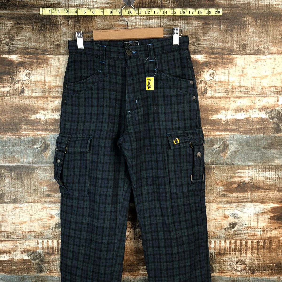 Hang Ten Hang Ten Green Checkred utility tactical Cargo Pants #A1438 Size US 26 / EU 42 - 5 Thumbnail