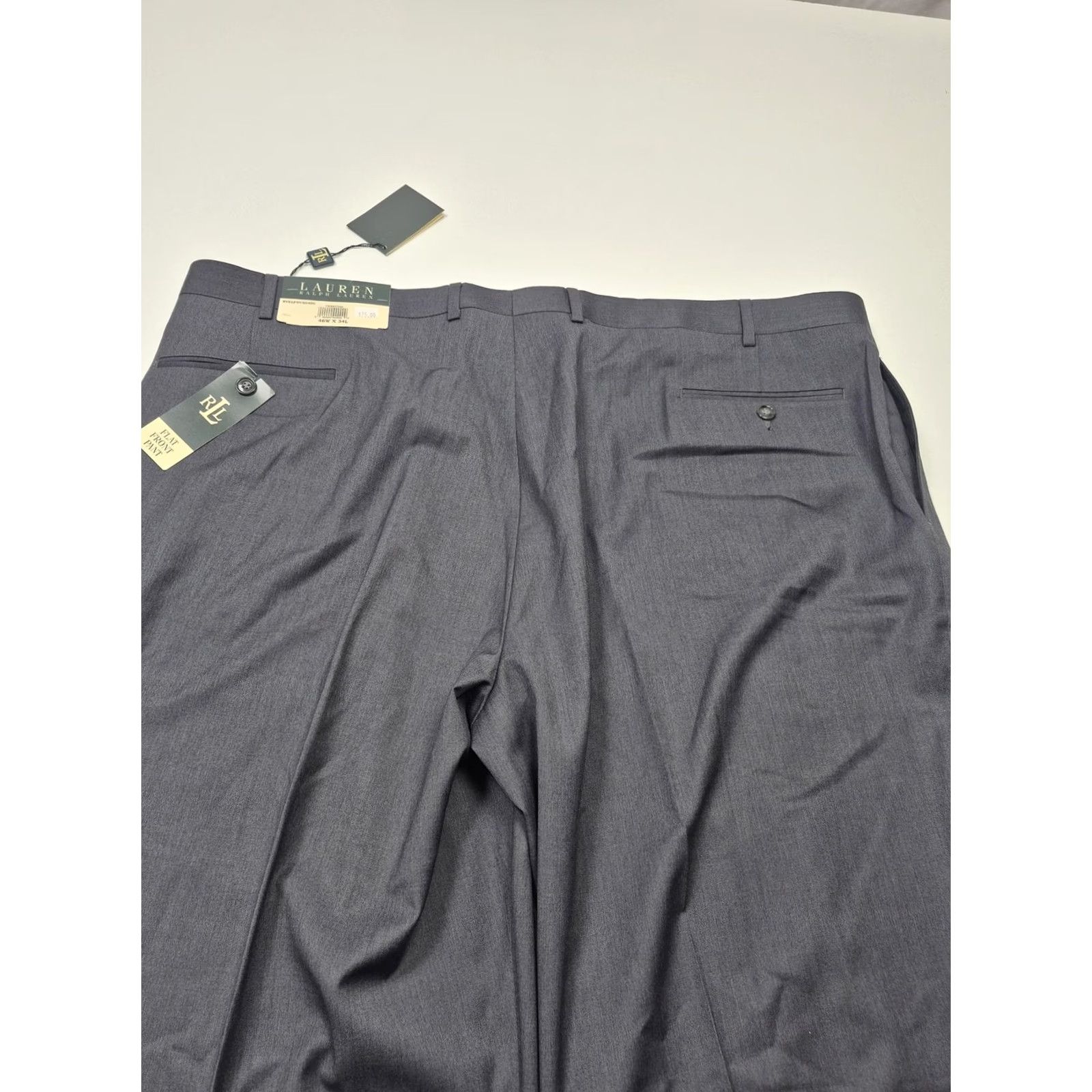 Ralph Lauren Lauren Ralph Lauren Dress Pants Mens 46x34 Gray Flat Front NWT Office Business Dress Pants Mens 46W x 34L Gray Size US 30 / EU 46 - 3 Thumbnail