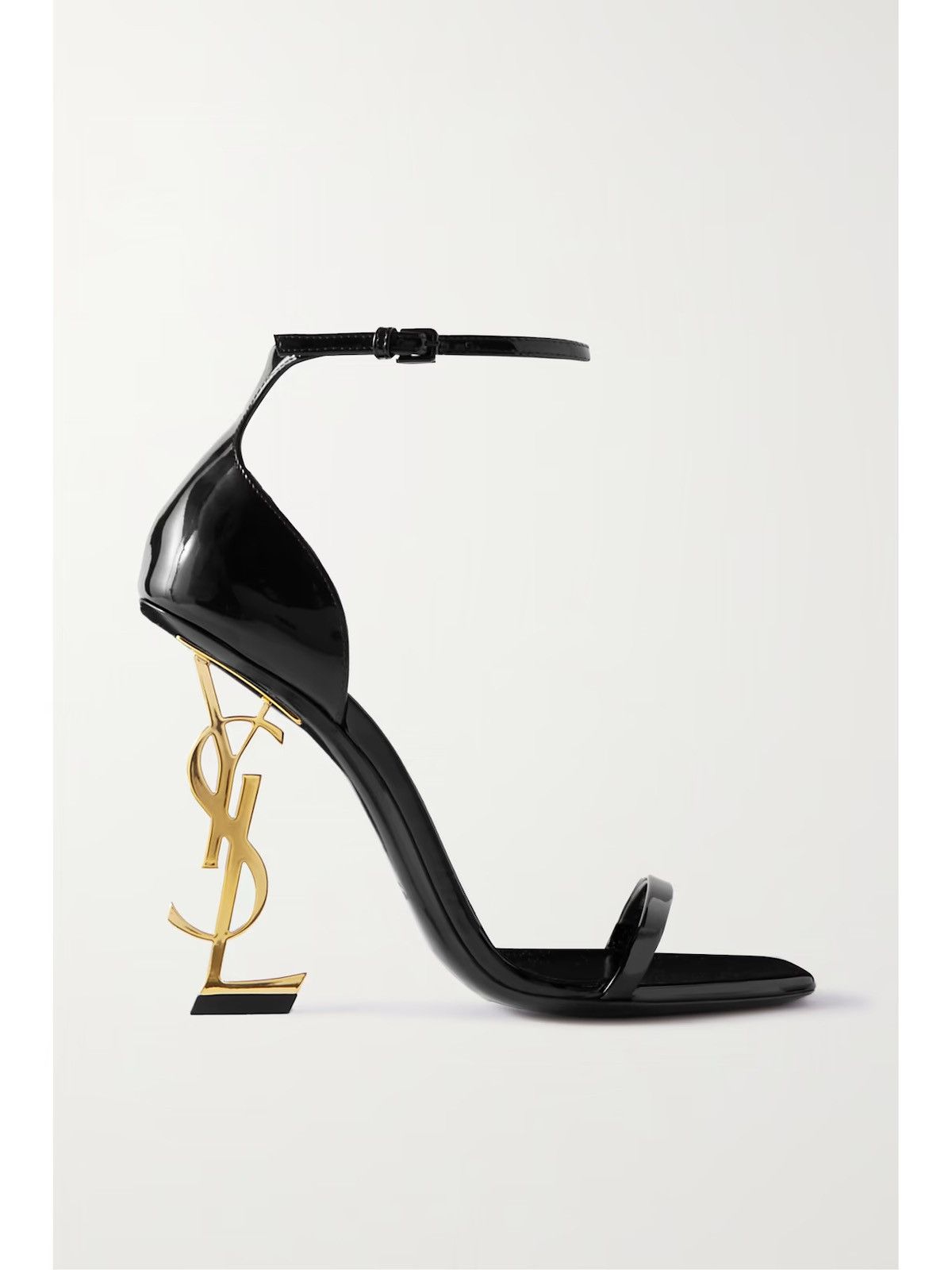 Yves Saint Laurent SAINT LAURENT Opyum embellished patent-leather sandals 38.5 Size US 8.5 / IT 38.5 - 1 Thumbnail