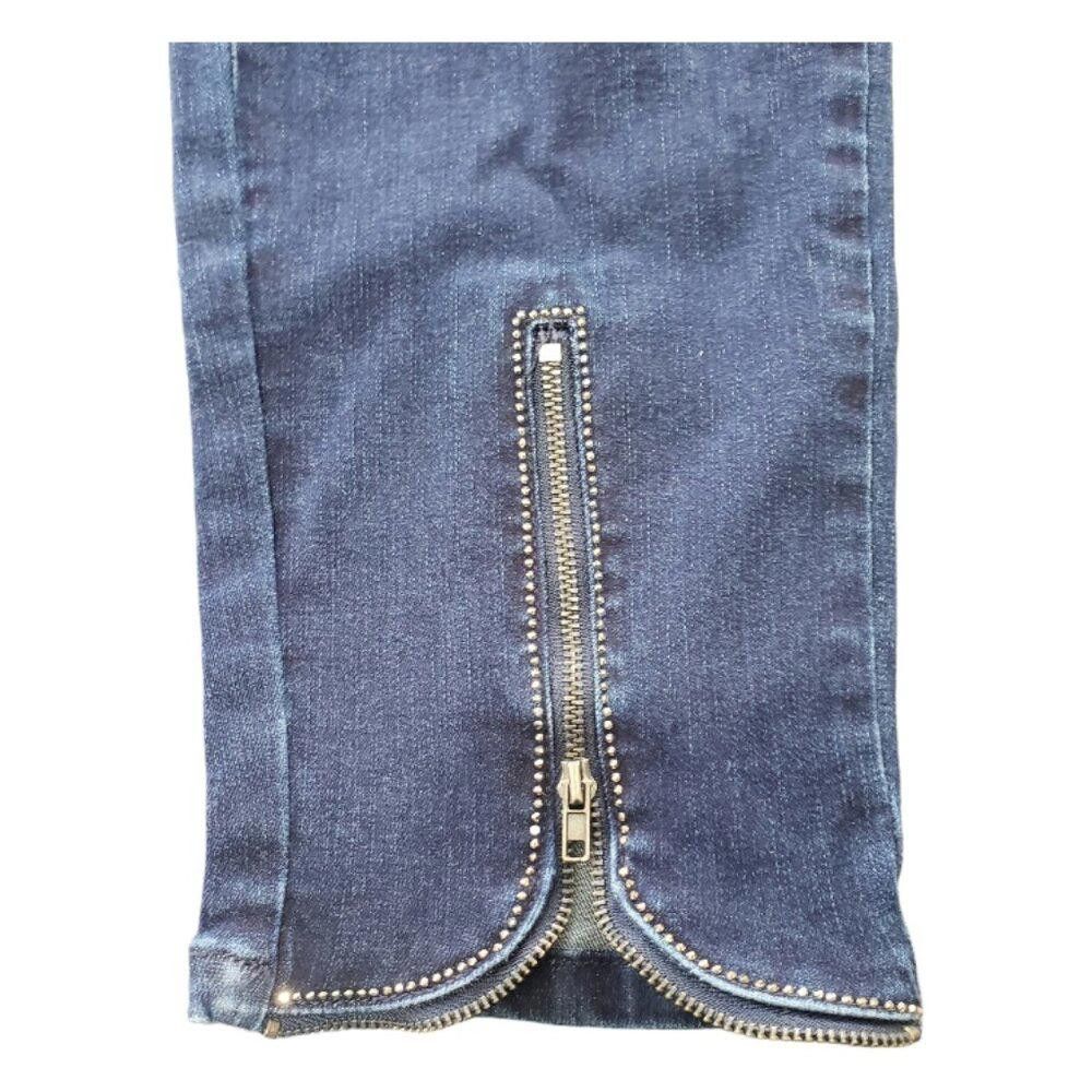 Designer CT1490 Ethyl Ladies Blue Denim Cropped Zipped Ankle Jean 8 Size 30" / US 8 / IT 44 - 2 Thumbnail