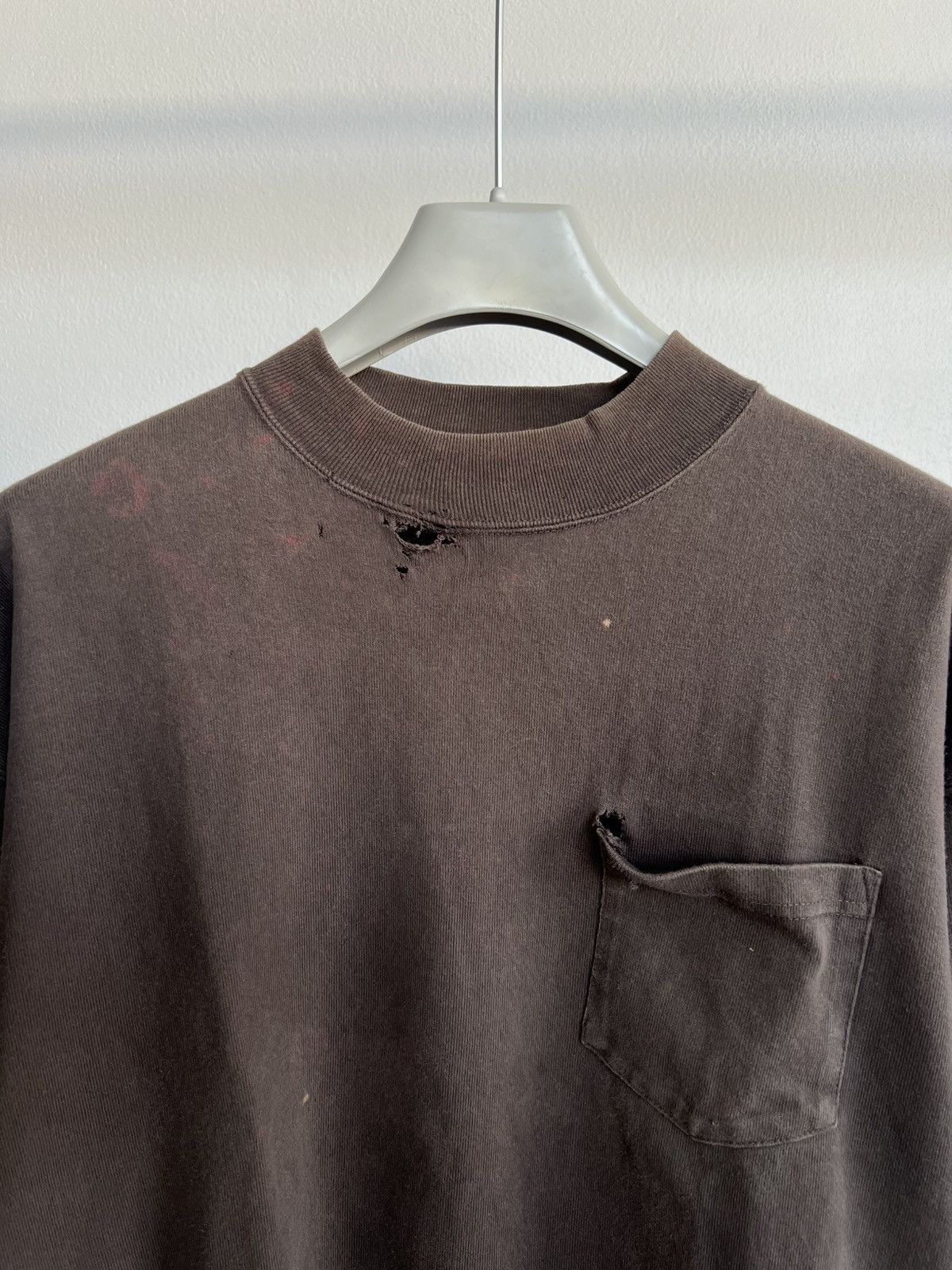 Vintage Thrashed Faded 90s Pocket Tee Distressed ERD Size US S / EU 44-46 / 1 - 2 Thumbnail