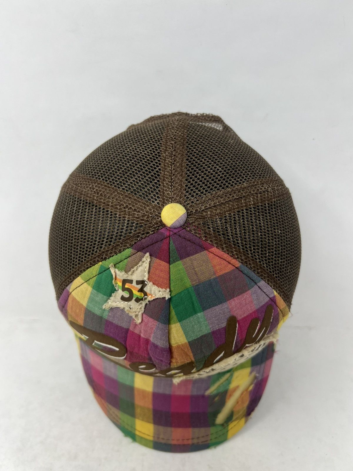 If Six Was Nine "Ready 25th Anniversary Distressed Plaid Trucker Hat Size ONE SIZE - 6 Thumbnail
