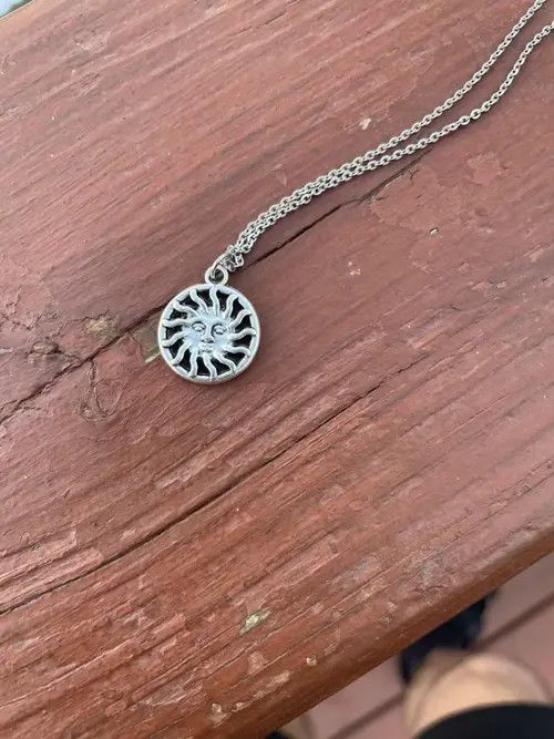 Handmade × Jewelry Aztec Sun Pendant - 20.5” Chain Size ONE SIZE - 3 Thumbnail
