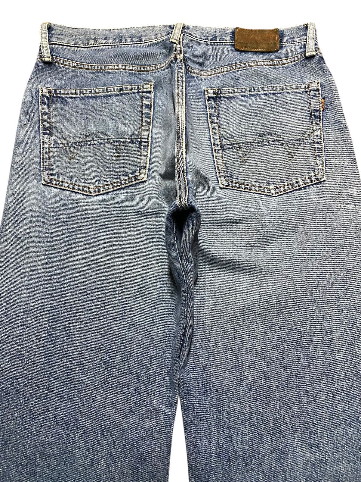 Edwin Japan Edwin Selvedge 505xx Light Wash Distressed Baggy Jeans Size US 33 - 4 Thumbnail