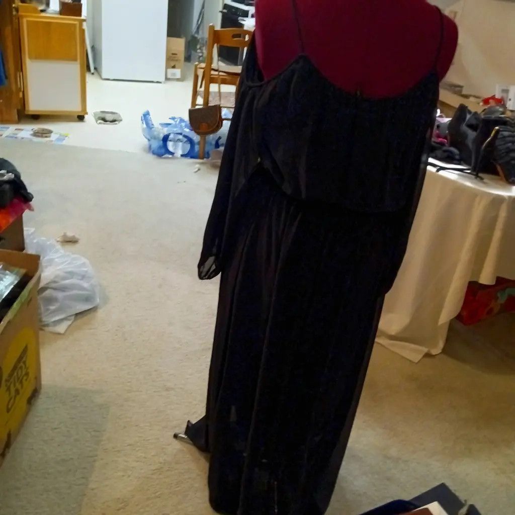 Calvin Klein Calvin Klein Black Cold-Shoulder Maxi Dress – Size L (NWT) Size L / US 10 / IT 46 - 3 Thumbnail