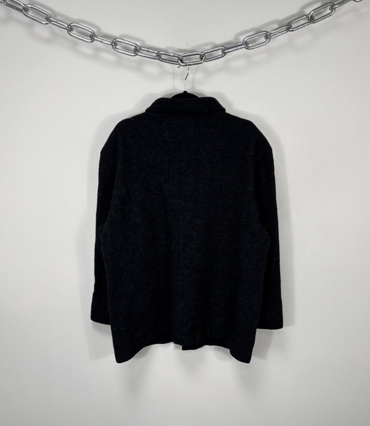 OSKA Oska Moessmer Women’s Dark Gray Virgin Wool Cardigan Jacket Size L / US 10 / IT 46 - 2 Thumbnail