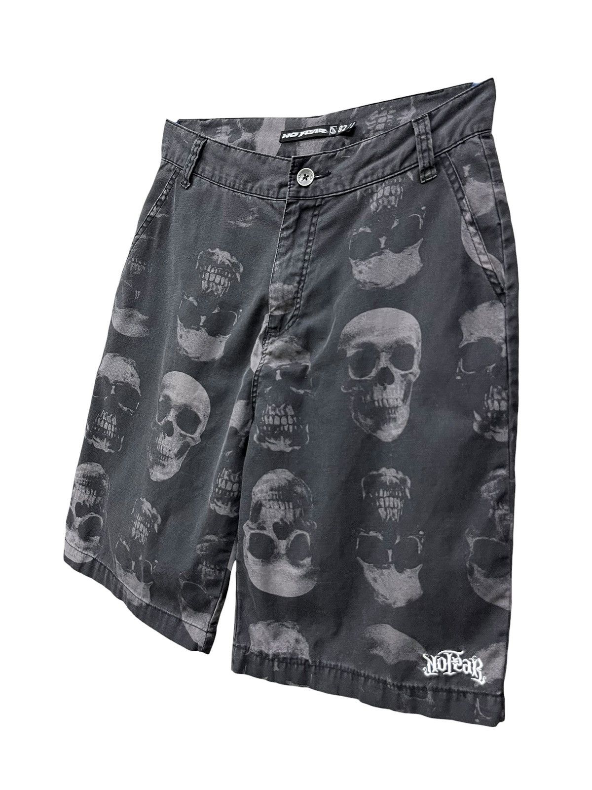 No Fear No Fear Skull Print Cyber Grunge Shorts Number(N)ine Style Size US 30 / EU 46 - 1 Thumbnail