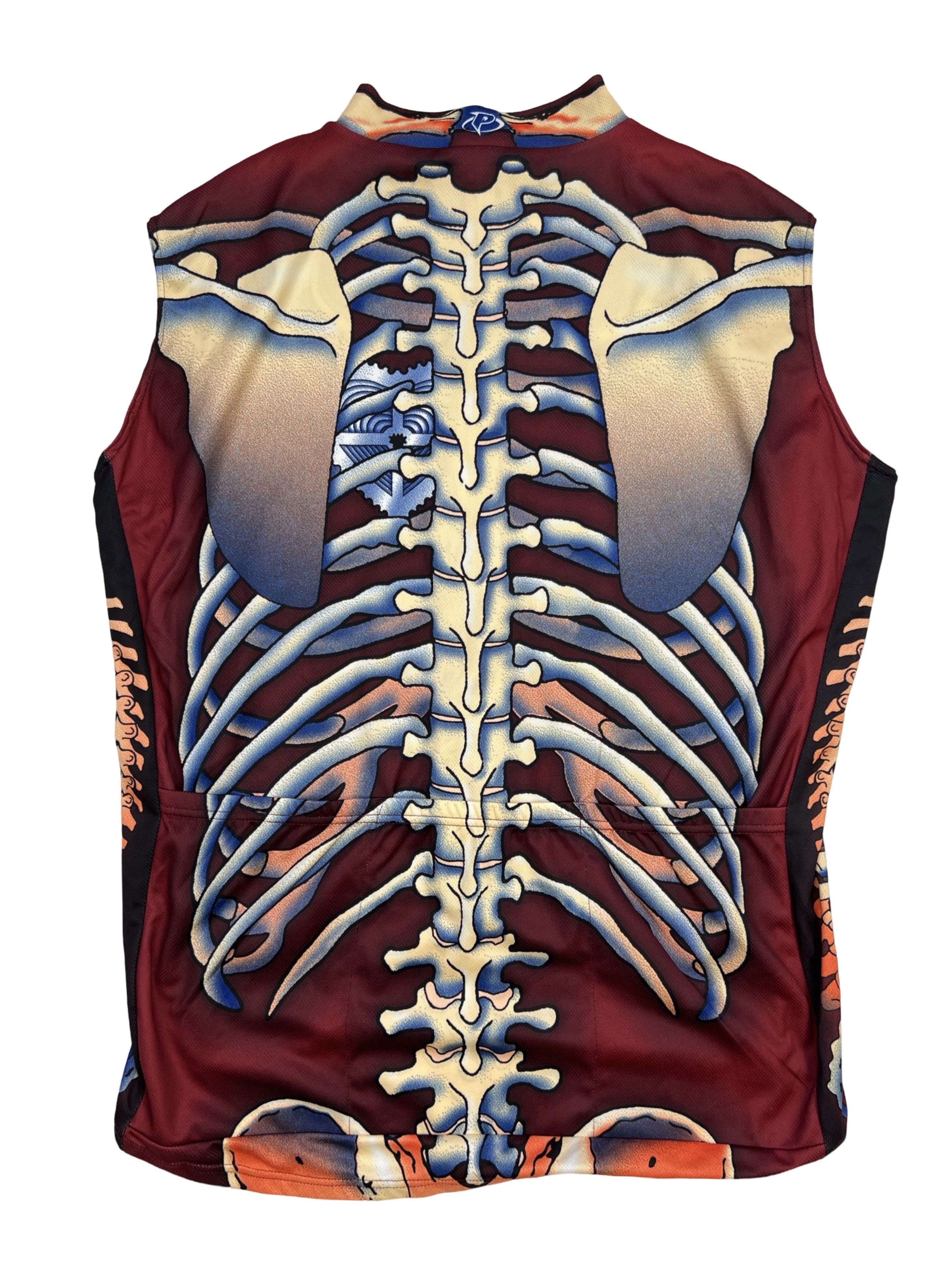 Vintage Crazy Print Cycling Jersey Primal Bone Collector Skeleton Size US XXL / EU 58 / 5 - 2 Thumbnail