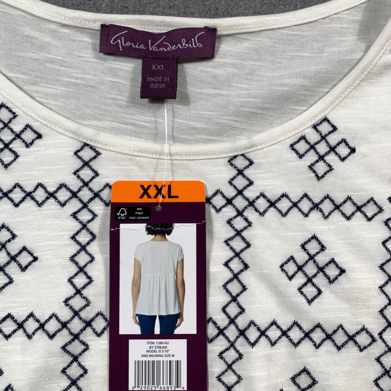Gloria Vanderbilt Gloria Vanderbilt Shirt Women XXL White Summer Shirt Ladies Size XXL / US 16-18 / IT 52-54 - 3 Thumbnail