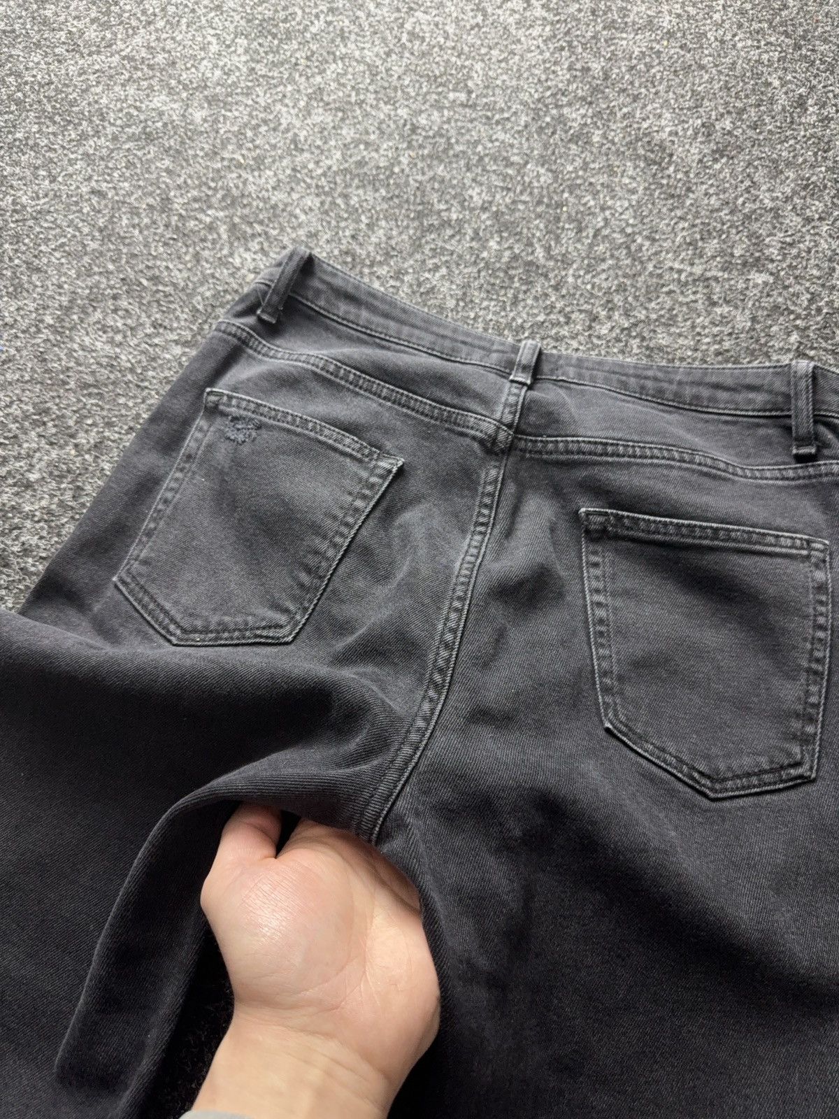 Sandro Sandro Paris Distressed Black Denim Jeans Straight Fit Size 30" / US 8 / IT 44 - 18 Thumbnail