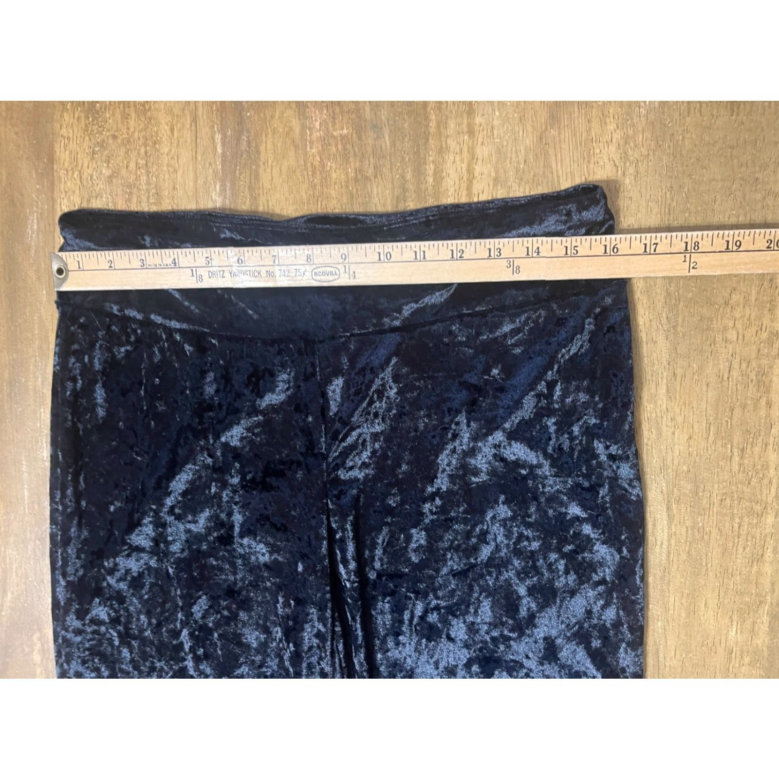 Vintage No Comment Pants Women's XL Black Leggings Velvet Casual Fall Spring Summer Velvet Leggings Ankle Inseam 26 in Black Womens Size 40" / US 18 - 6 Thumbnail
