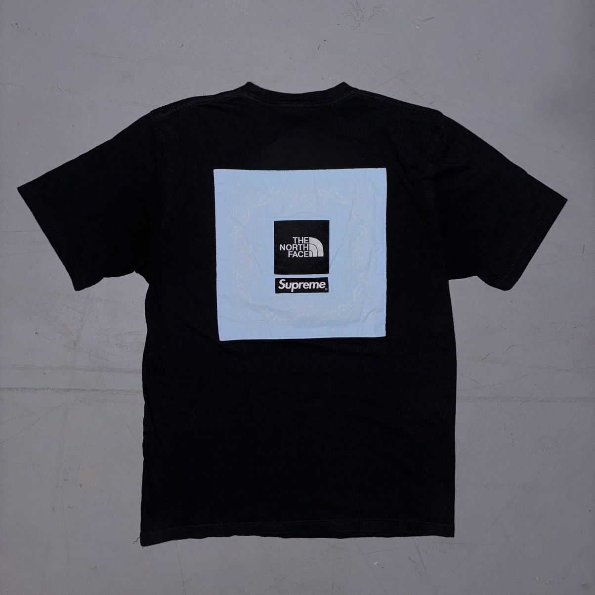 Supreme The North Face Supreme The North Face Bandana Tee Shirt SS22 Black Grailed