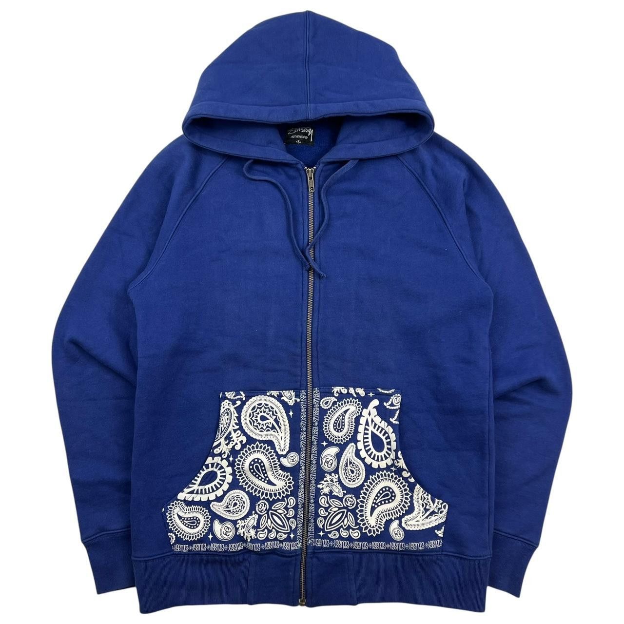 Stussy × Vintage RARE! 2006 Stussy Bandana Paisley Zip Up Hoodie